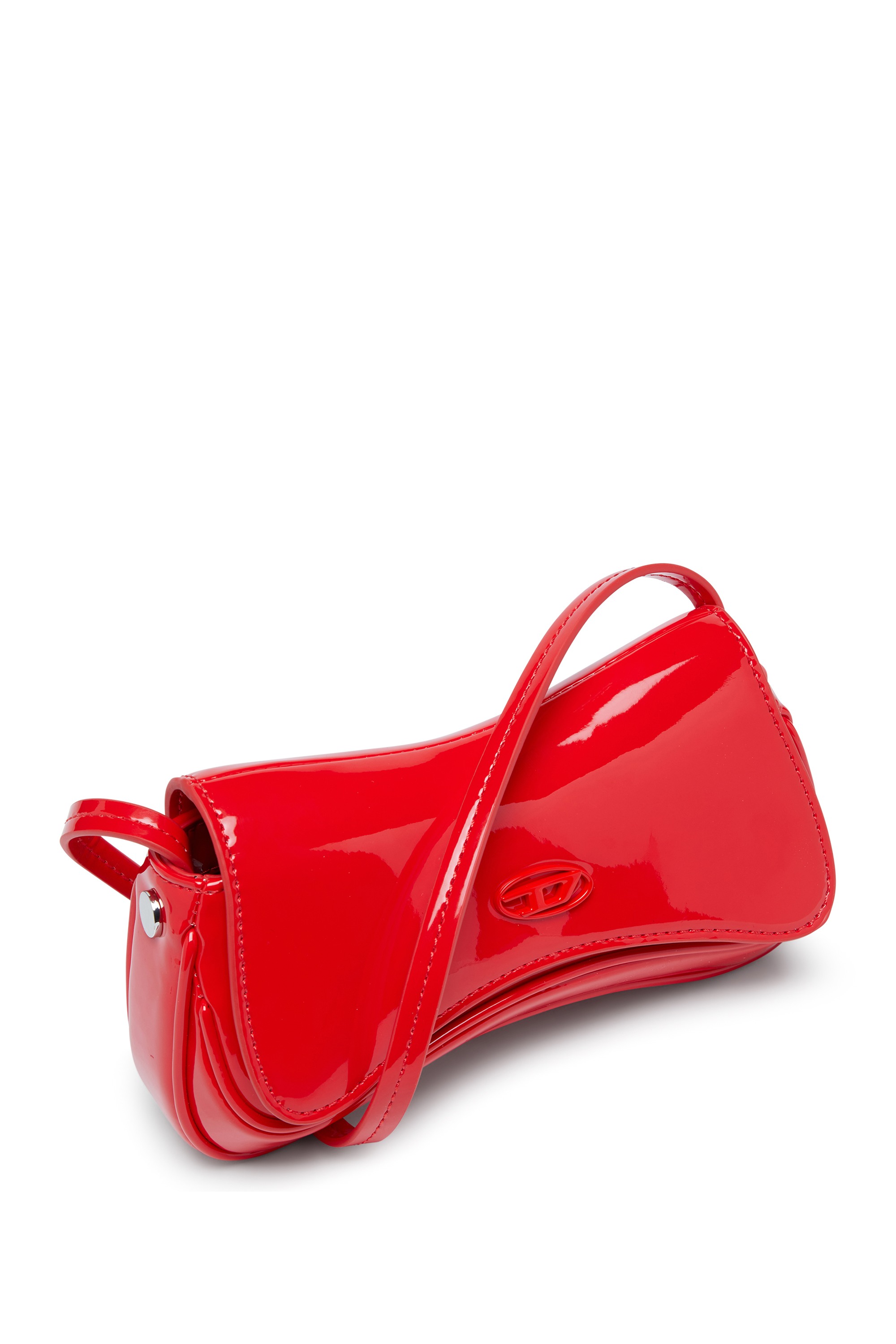 Red Play-Small crossbody bag  in glossy PU