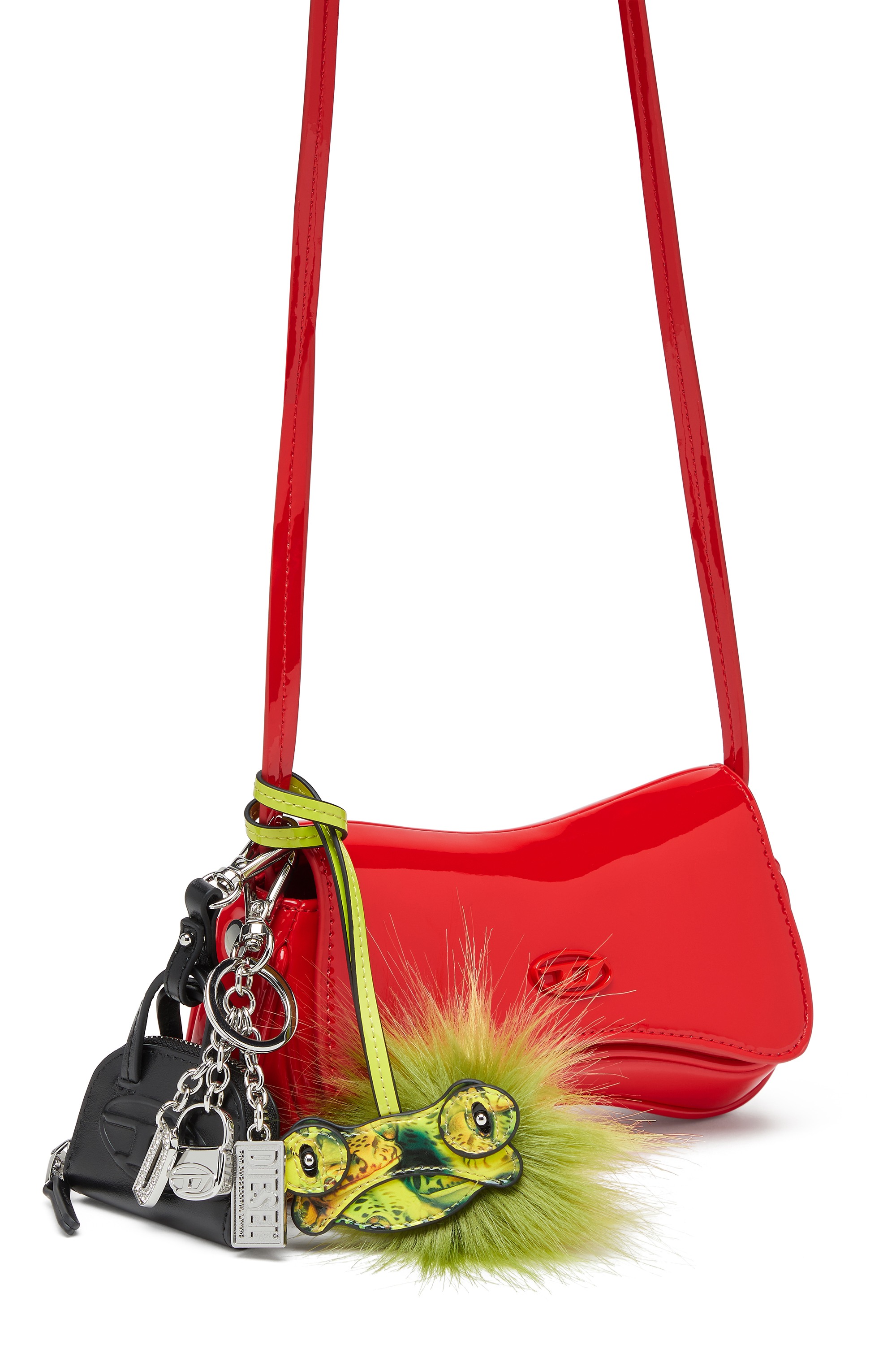 Red Play-Small crossbody bag  in glossy PU