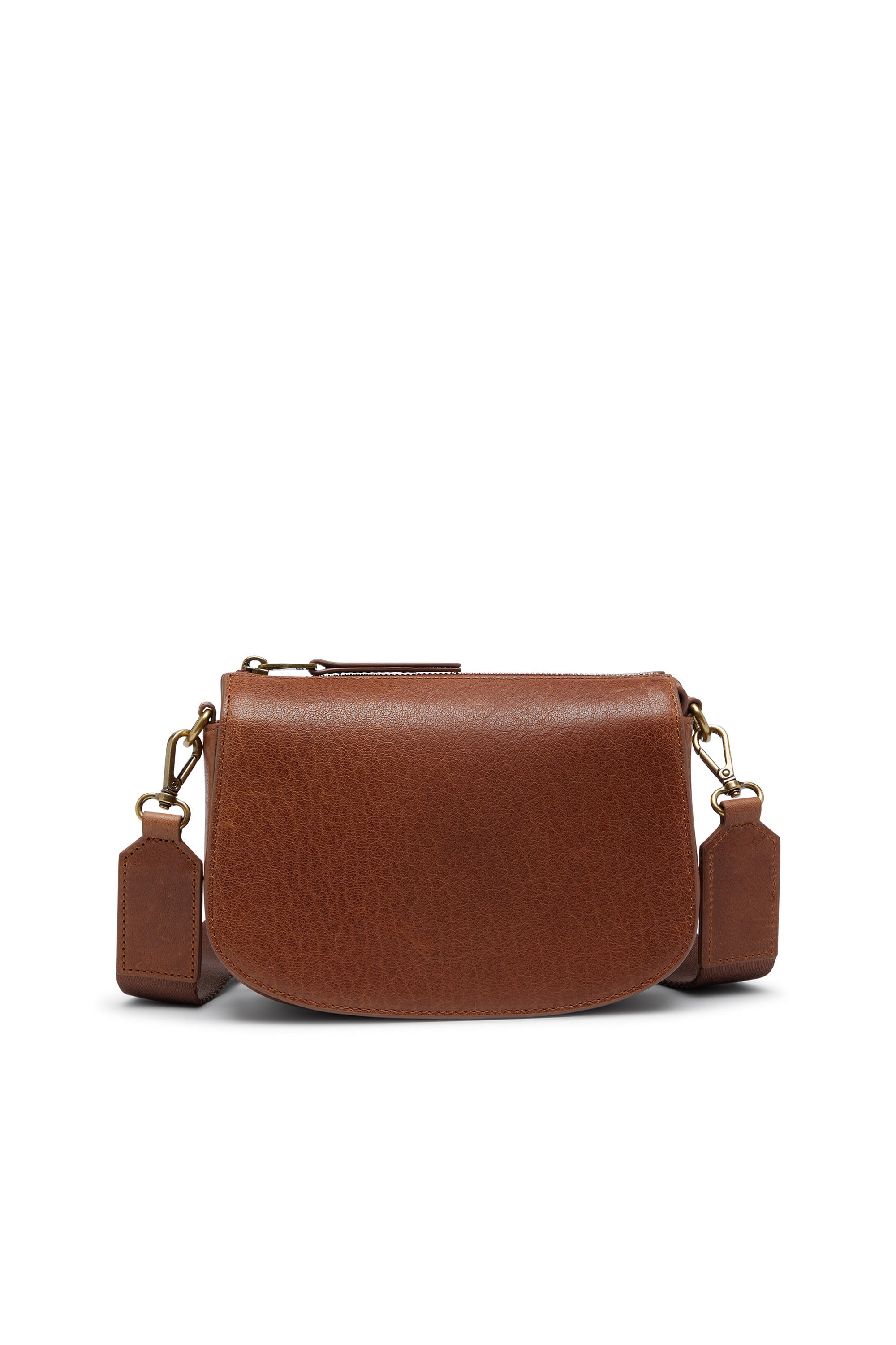Brown 1DR-Camera bag in pull-up leather