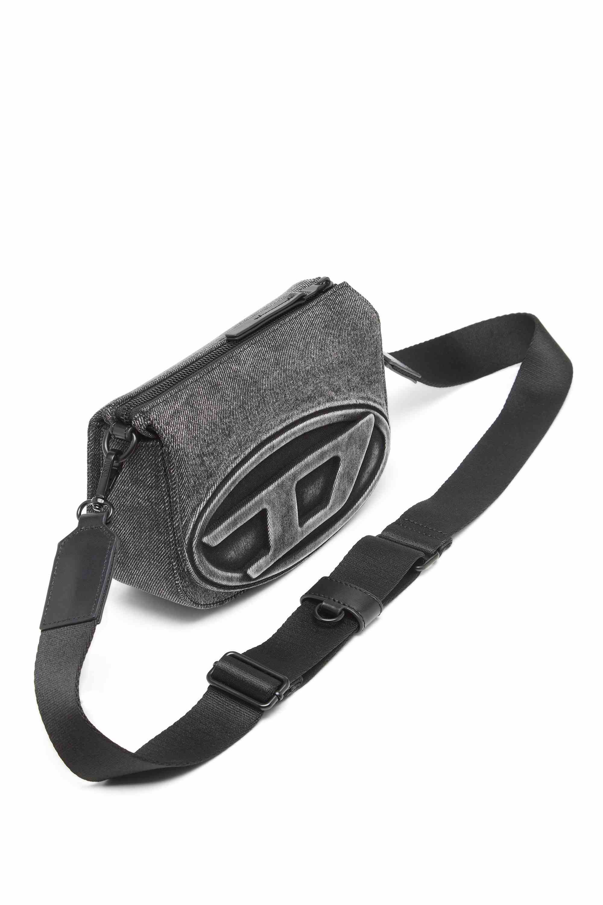 Grey 1DR-Camera bag in washed denim