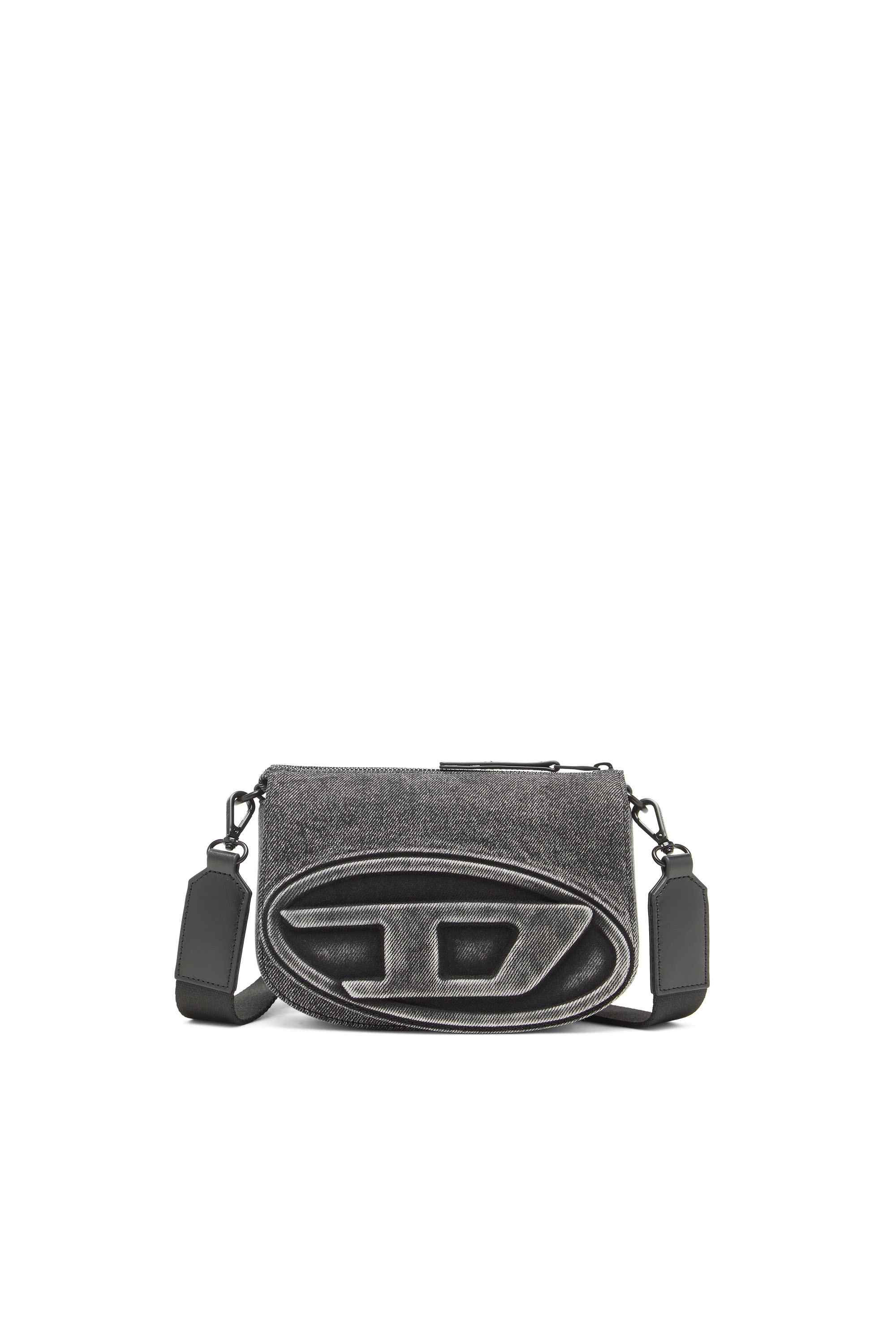 Grey 1DR-Camera bag in washed denim