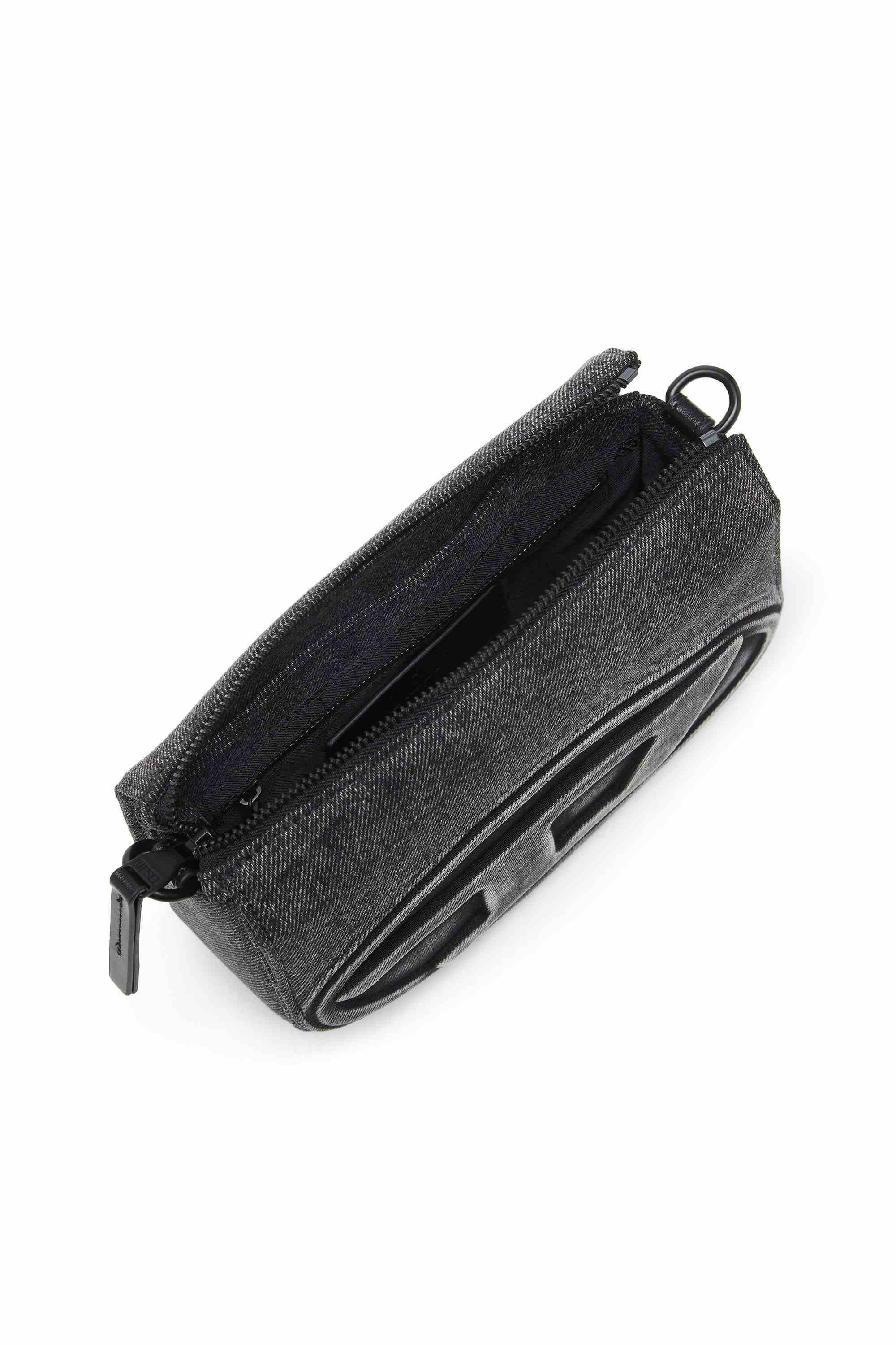 Grey 1DR-Camera bag in washed denim