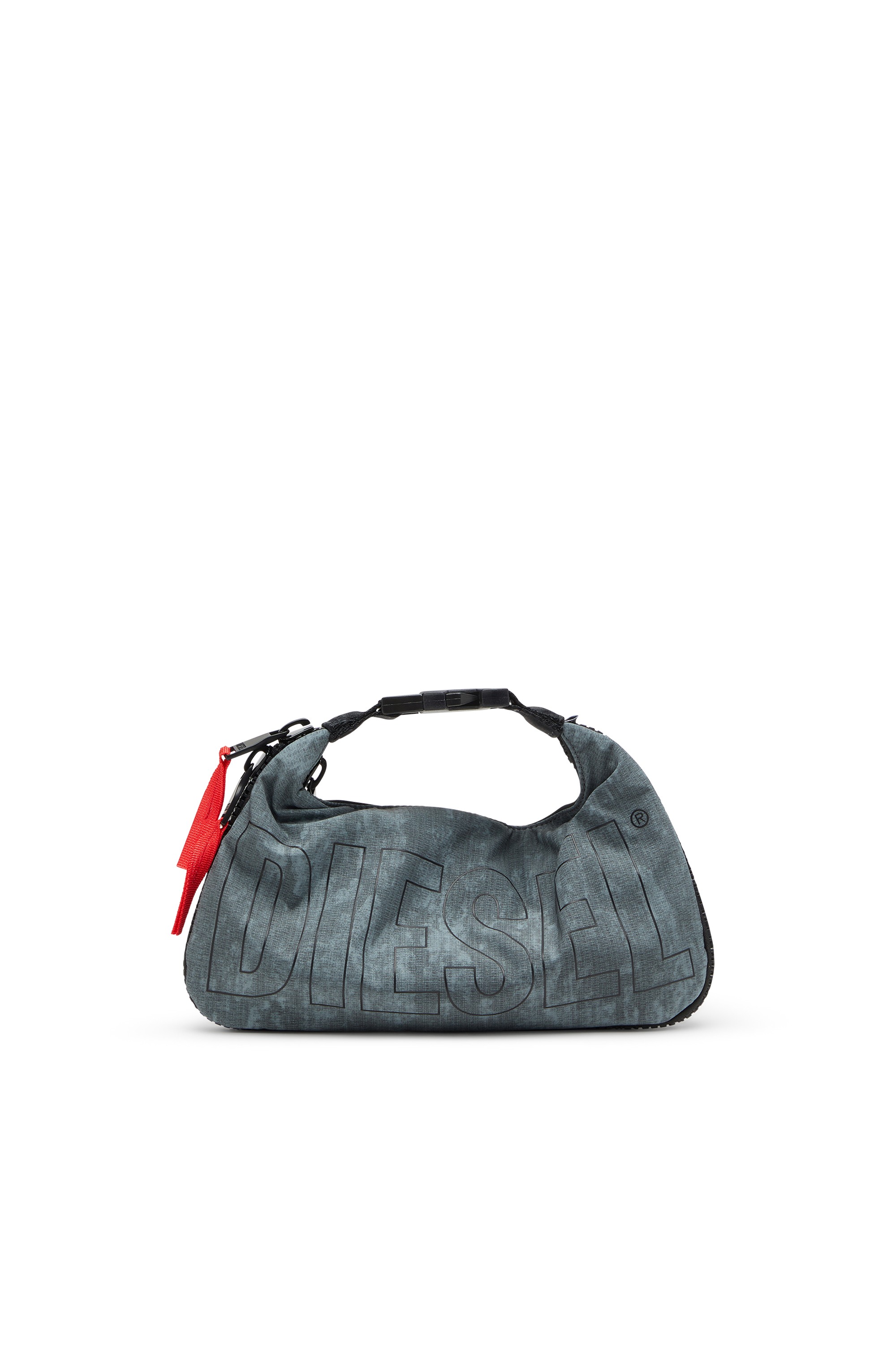 Grey Zip-D-Bag with camo print and maxi logo