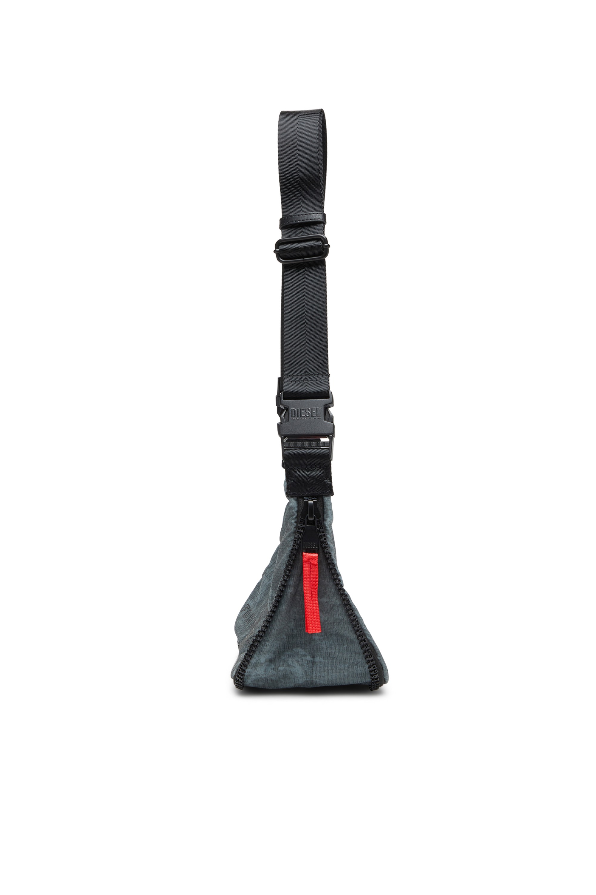 Grey Zip-D-Bag with camo print and maxi logo