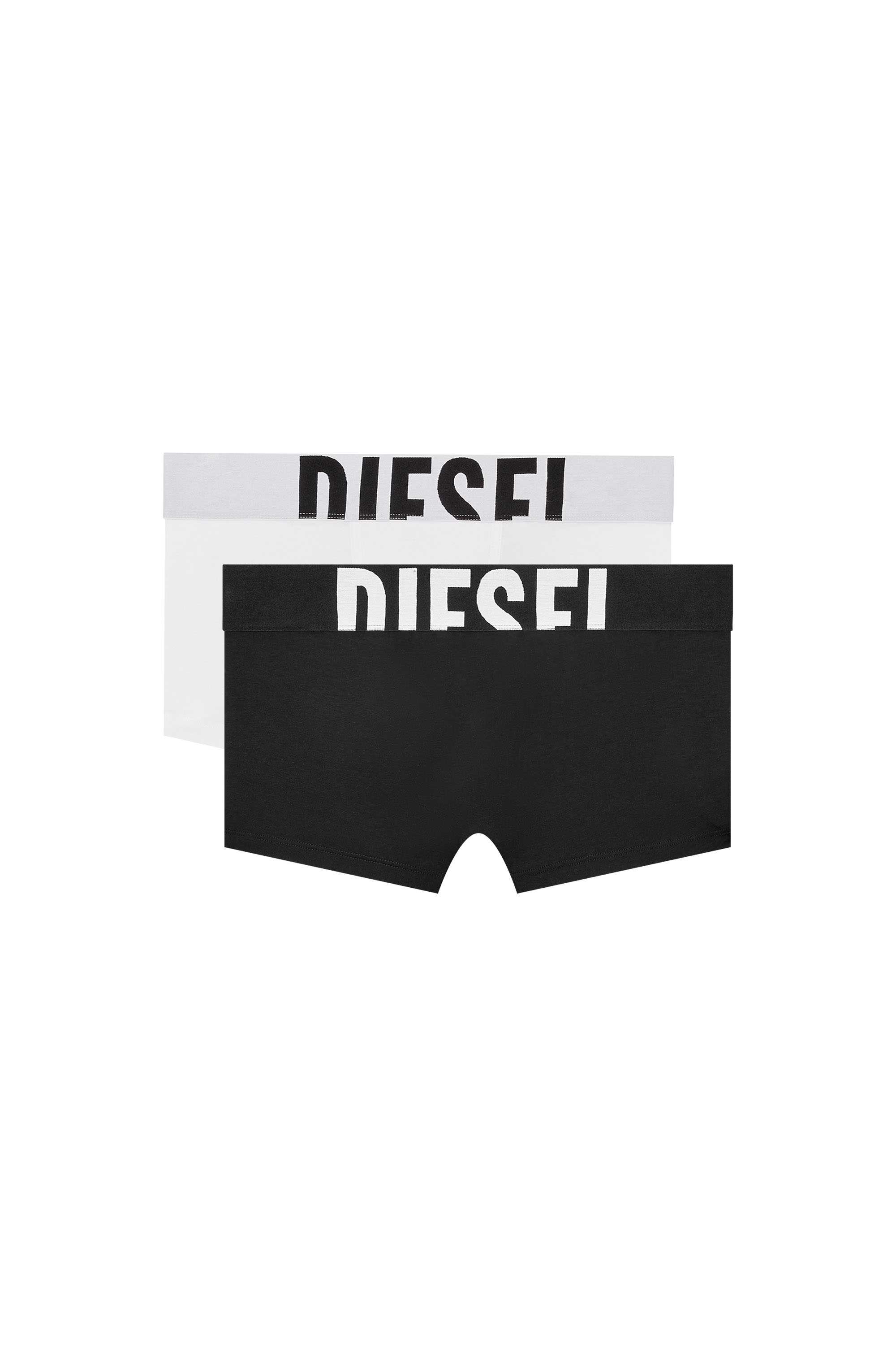 Black & White 2-pack of boy shorts with cut-off logo