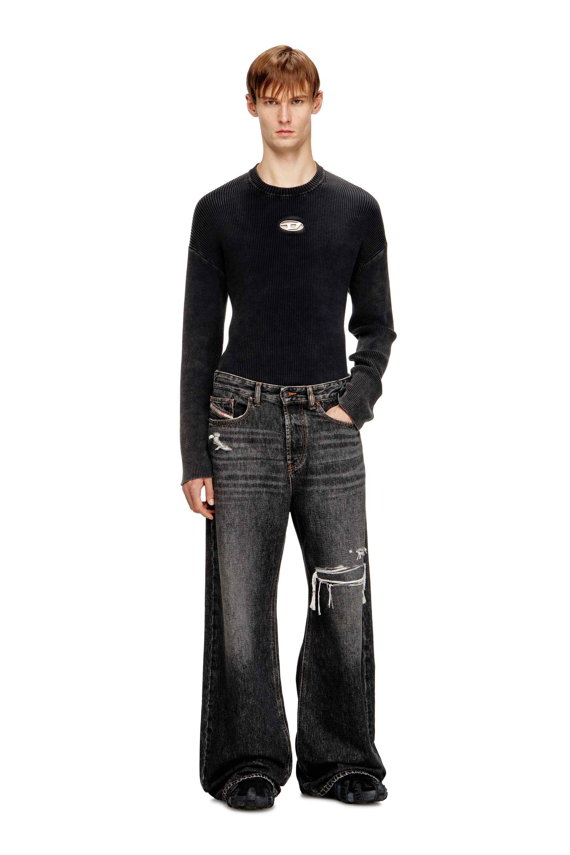 Dark Grey Relaxed Fit Jeans - D-Rise | DIESEL India New Website