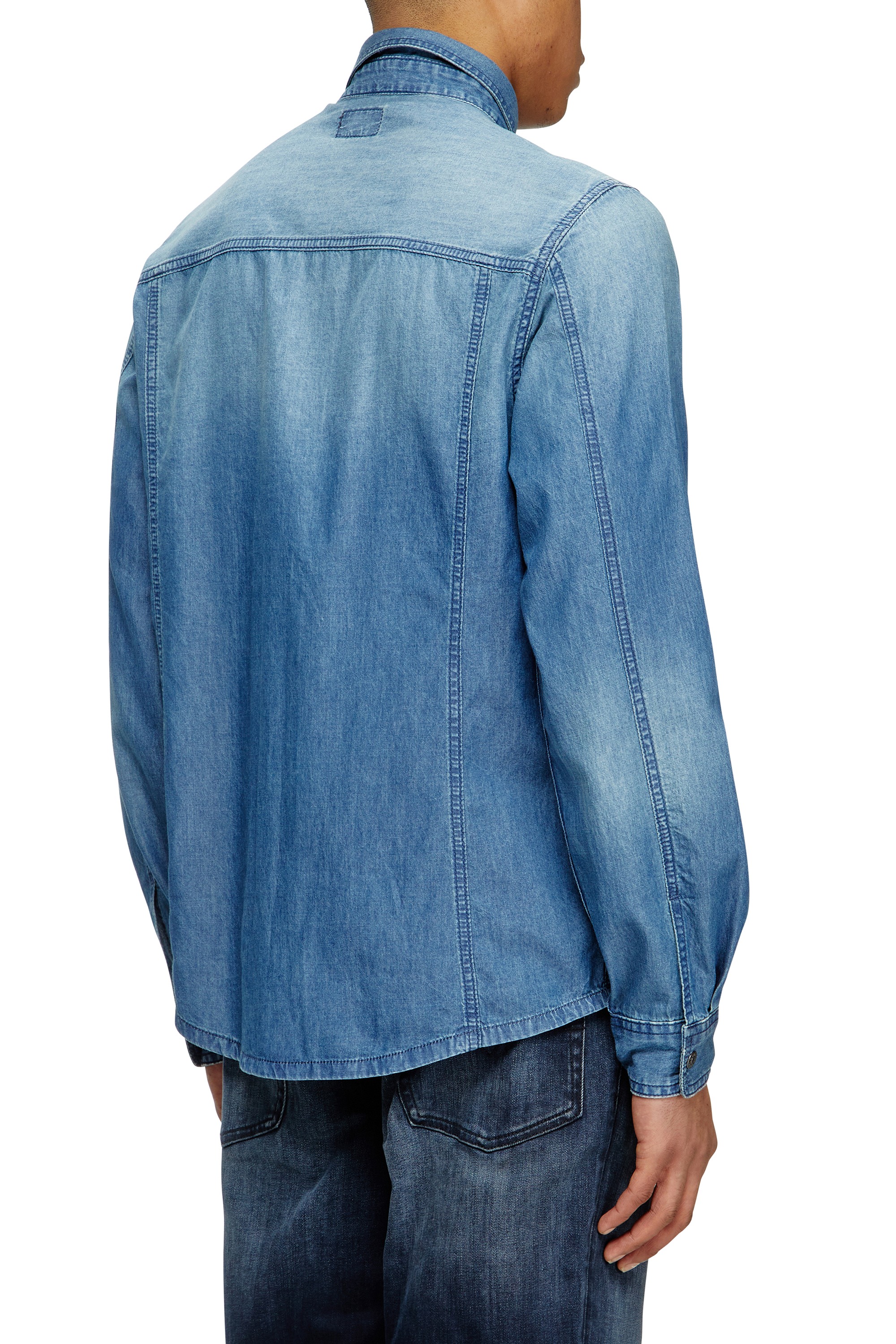 Blue Regular Fit Overall-1-Out Shirt