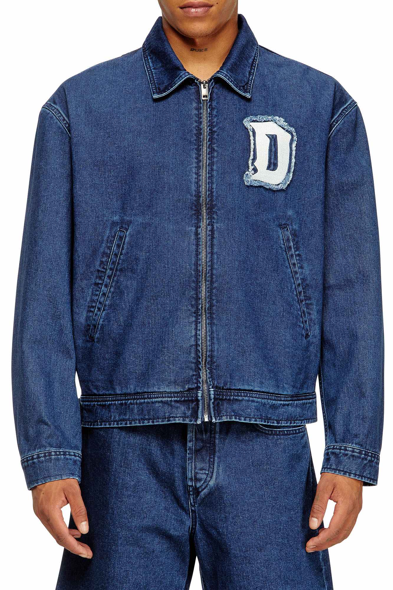 Blue Regular Fit Jacket - Rekal-Dm