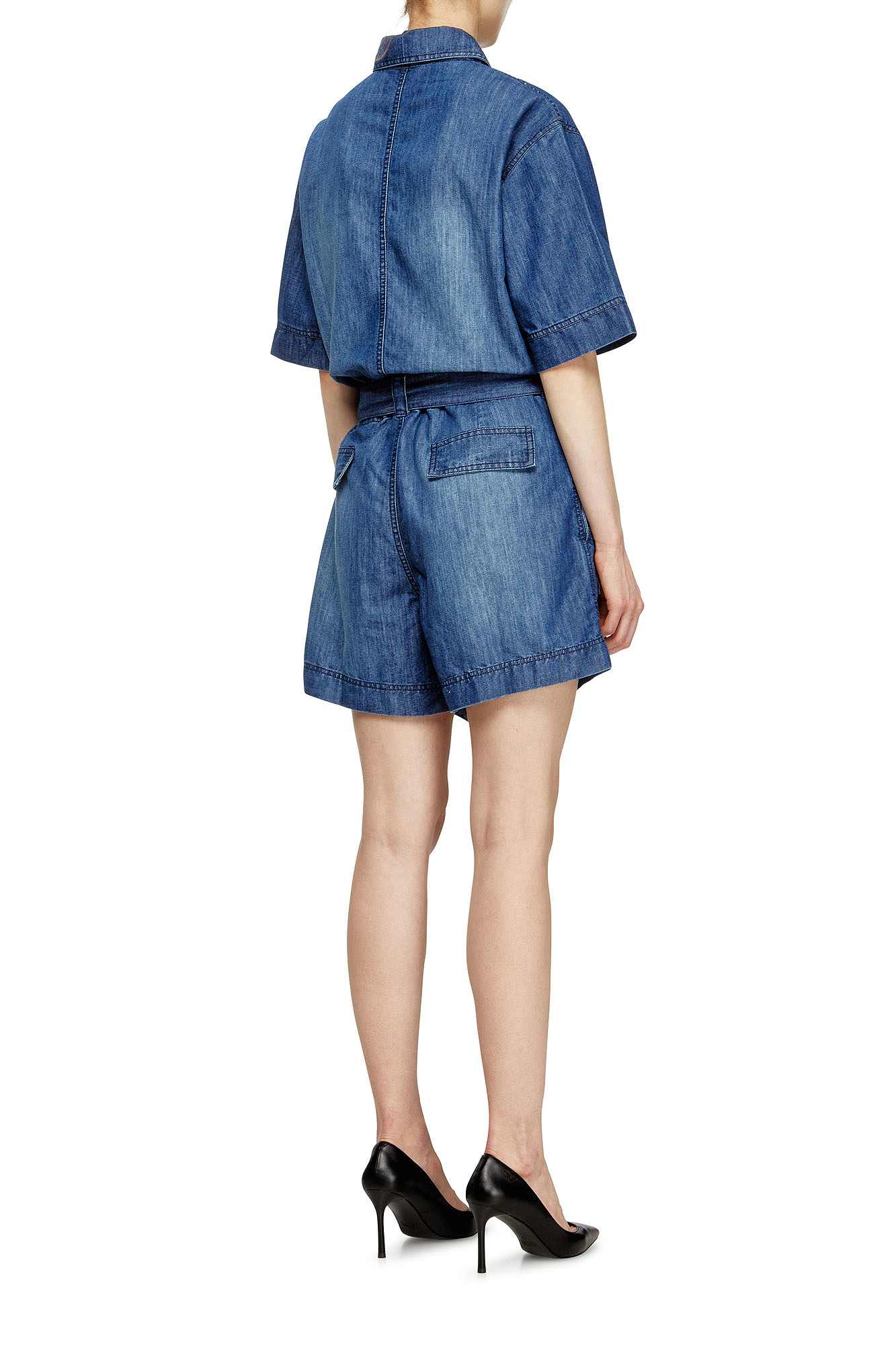 Blue Relaxed Fit Jumpsuit-Li-Dm