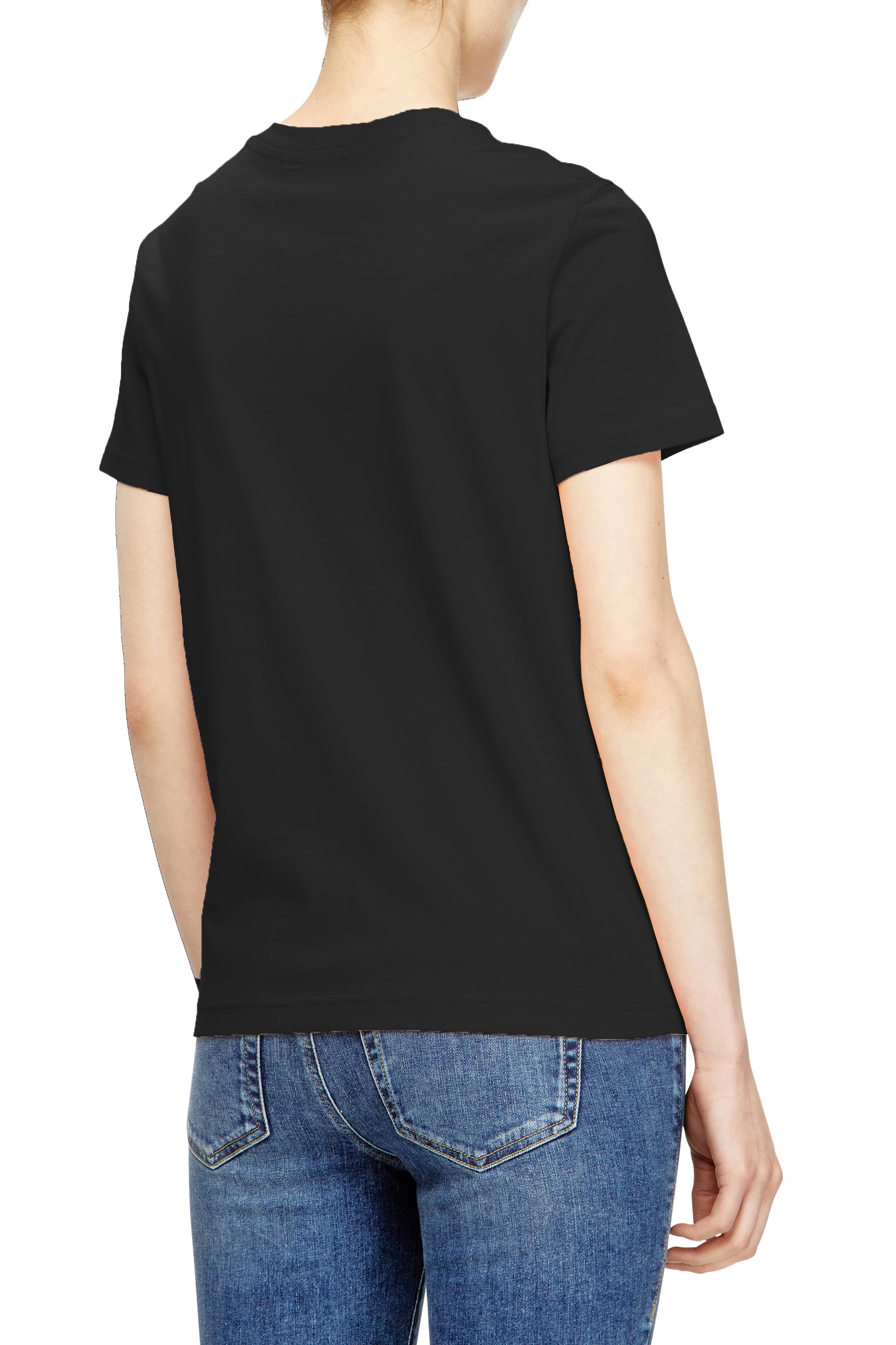 T-REG-PL Black Regular Women T-Shirt
