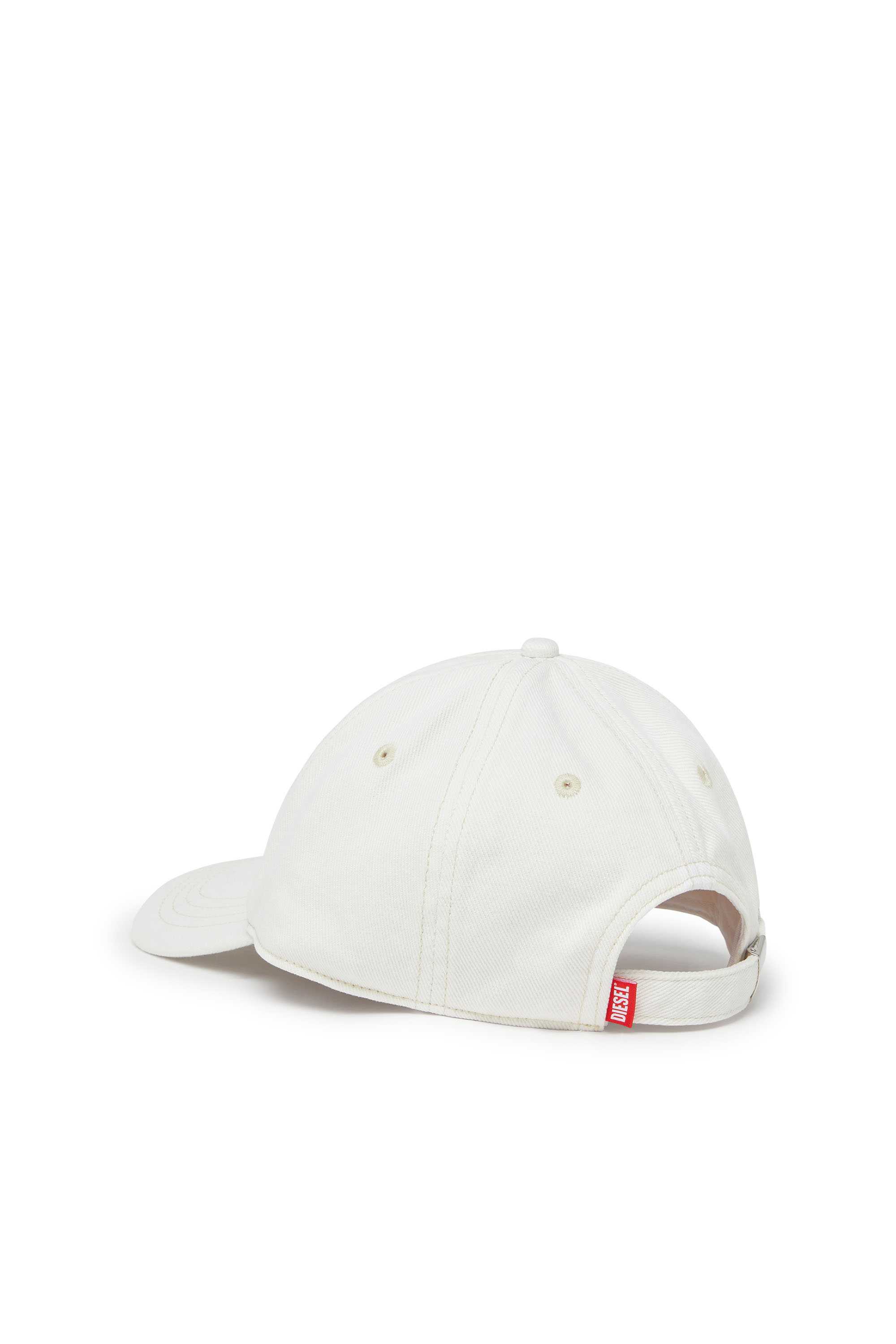 White Baseball Cap In Cotton Twill With Cherry Embroidery