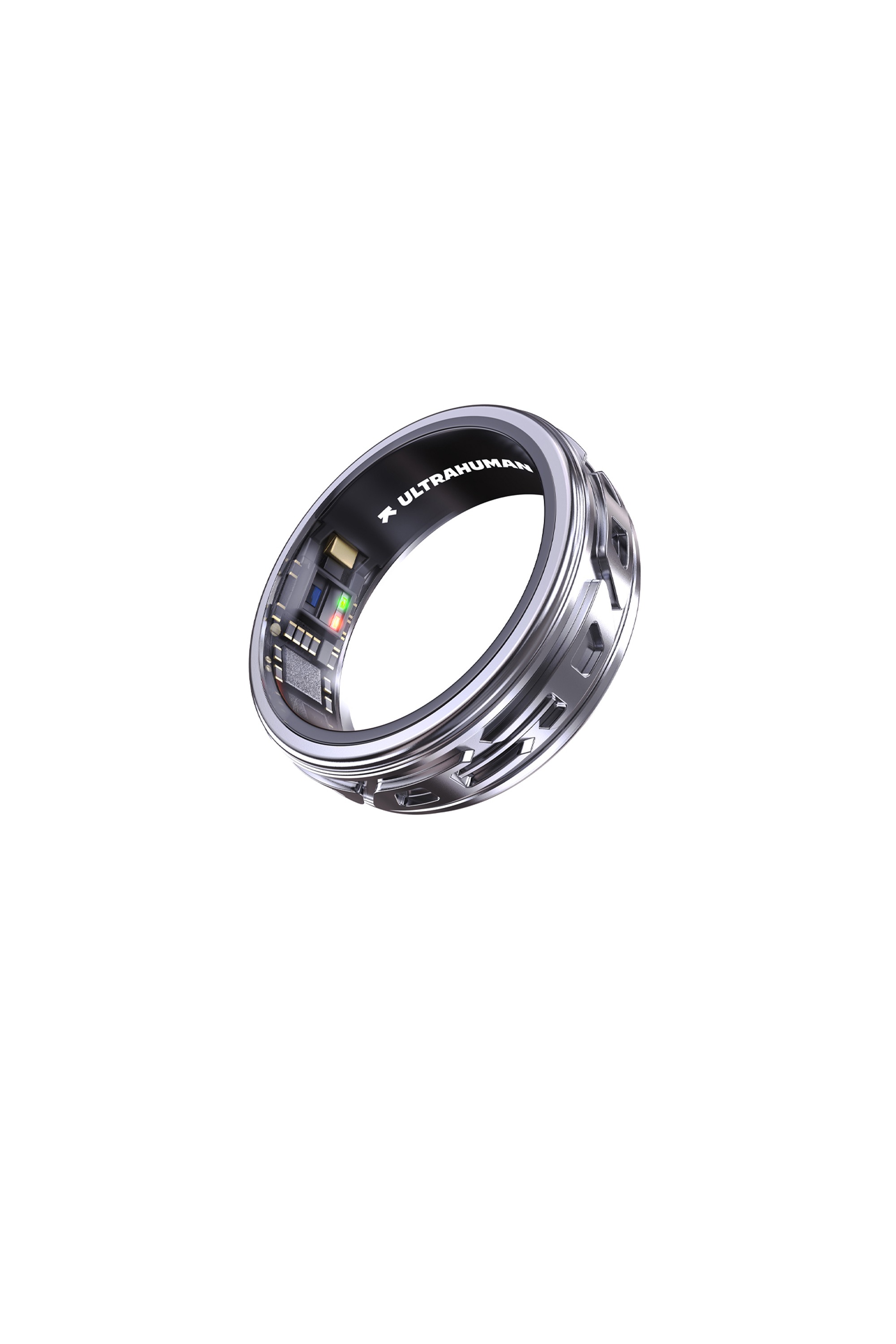 Smart ring in shiny silver- Ultra Human