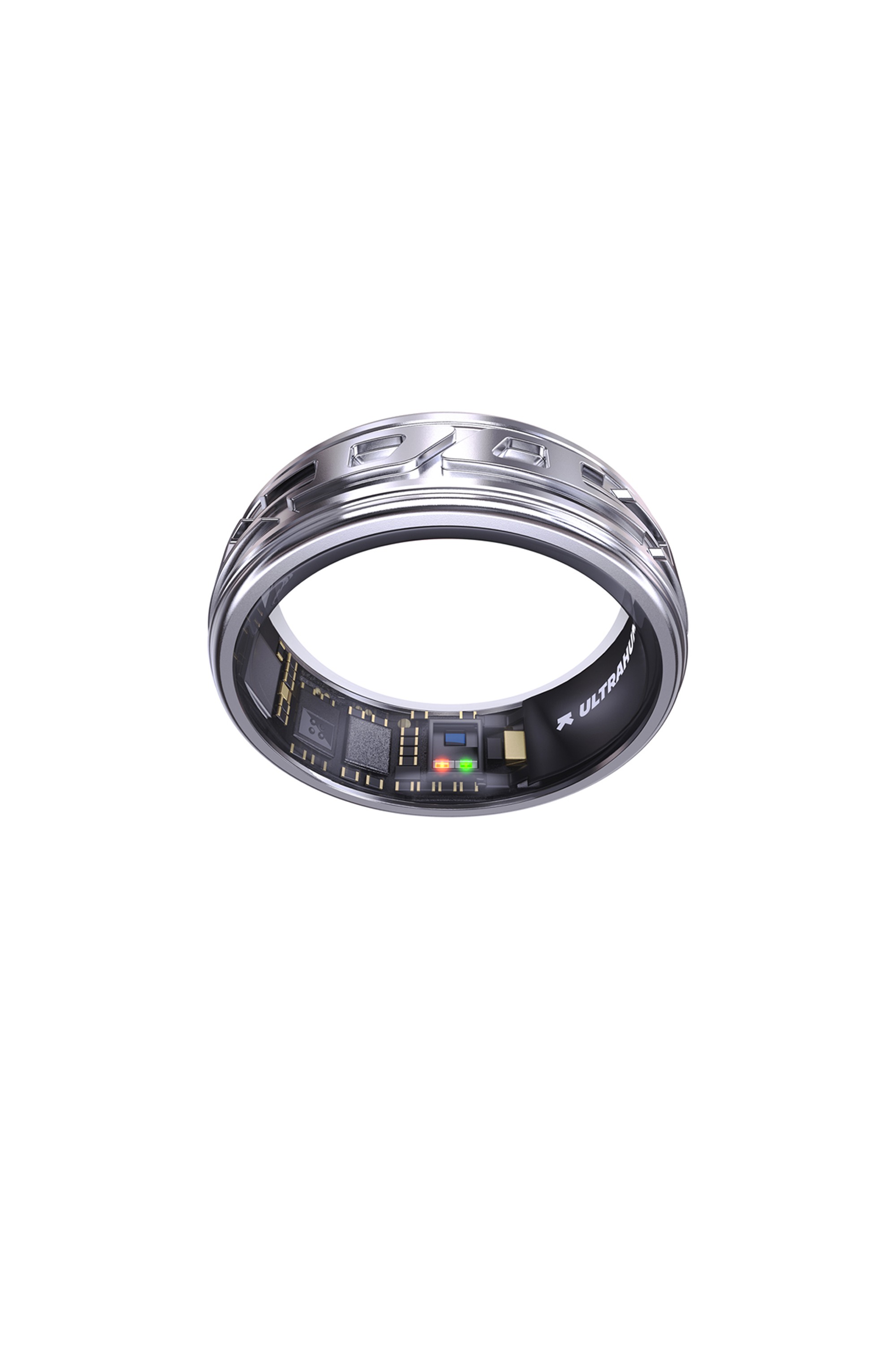 Smart ring in shiny silver- Ultra Human