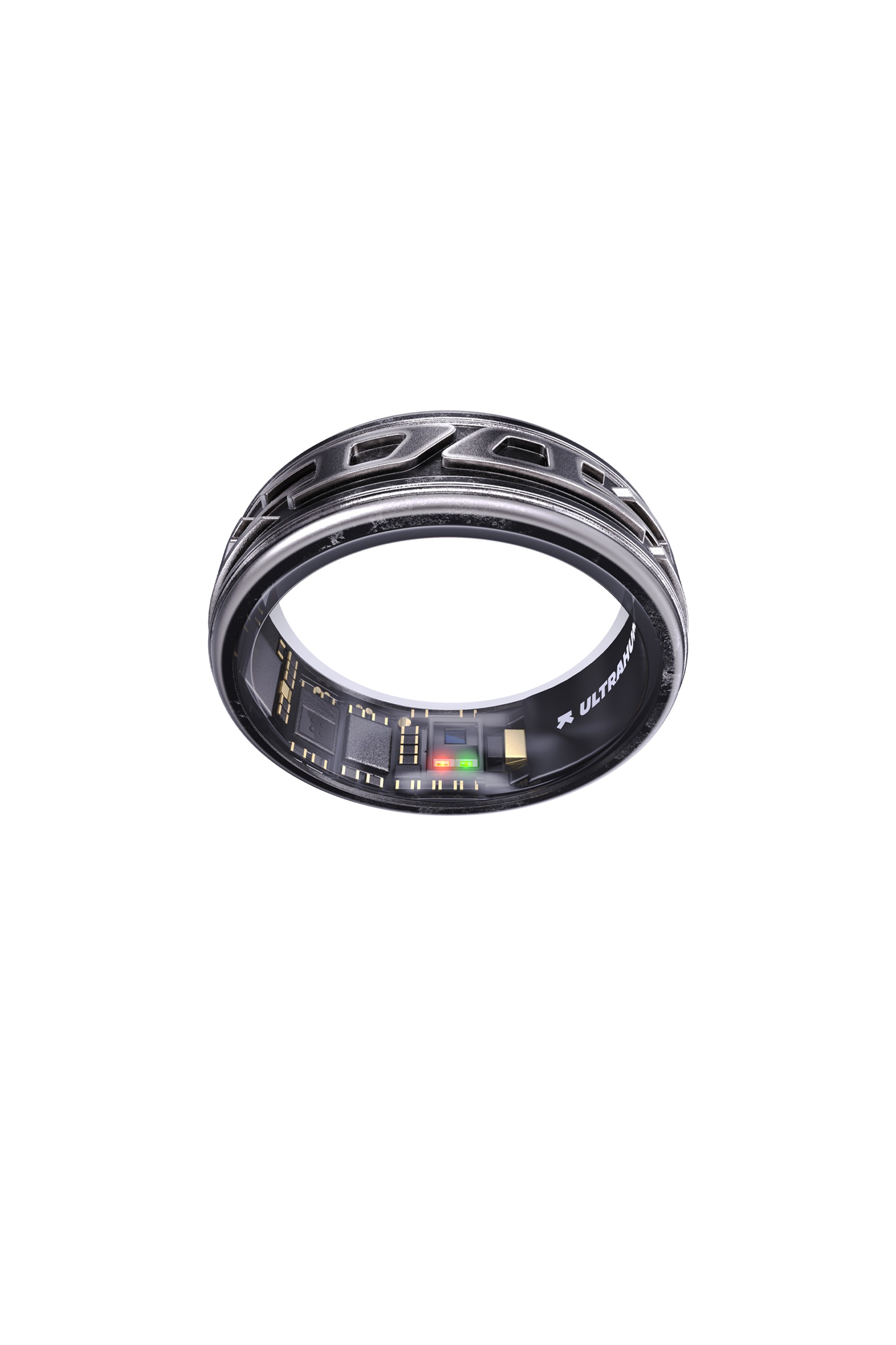 Smart ring in distressed black- Ultra Human