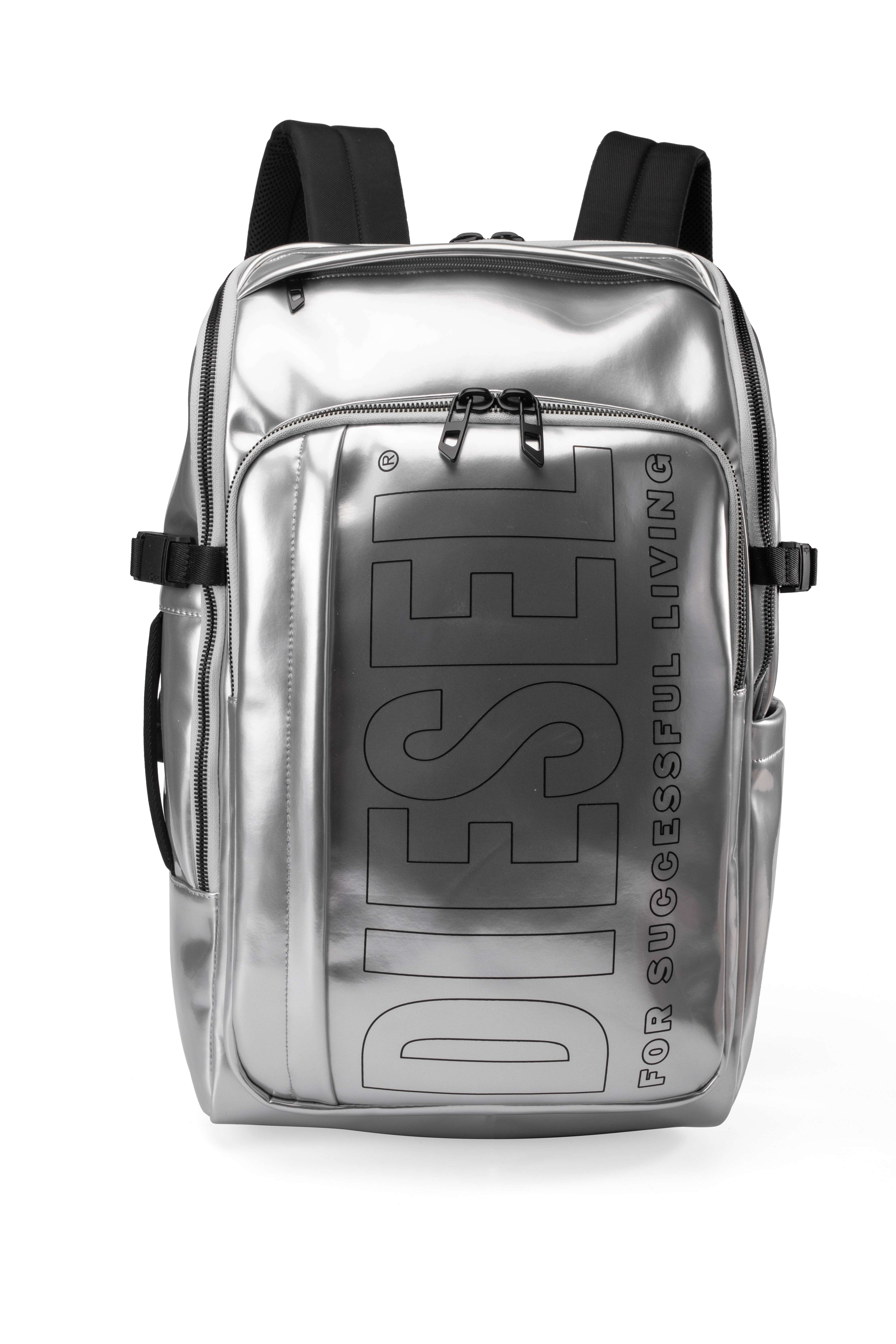 Silver Metallic Pu Backpack