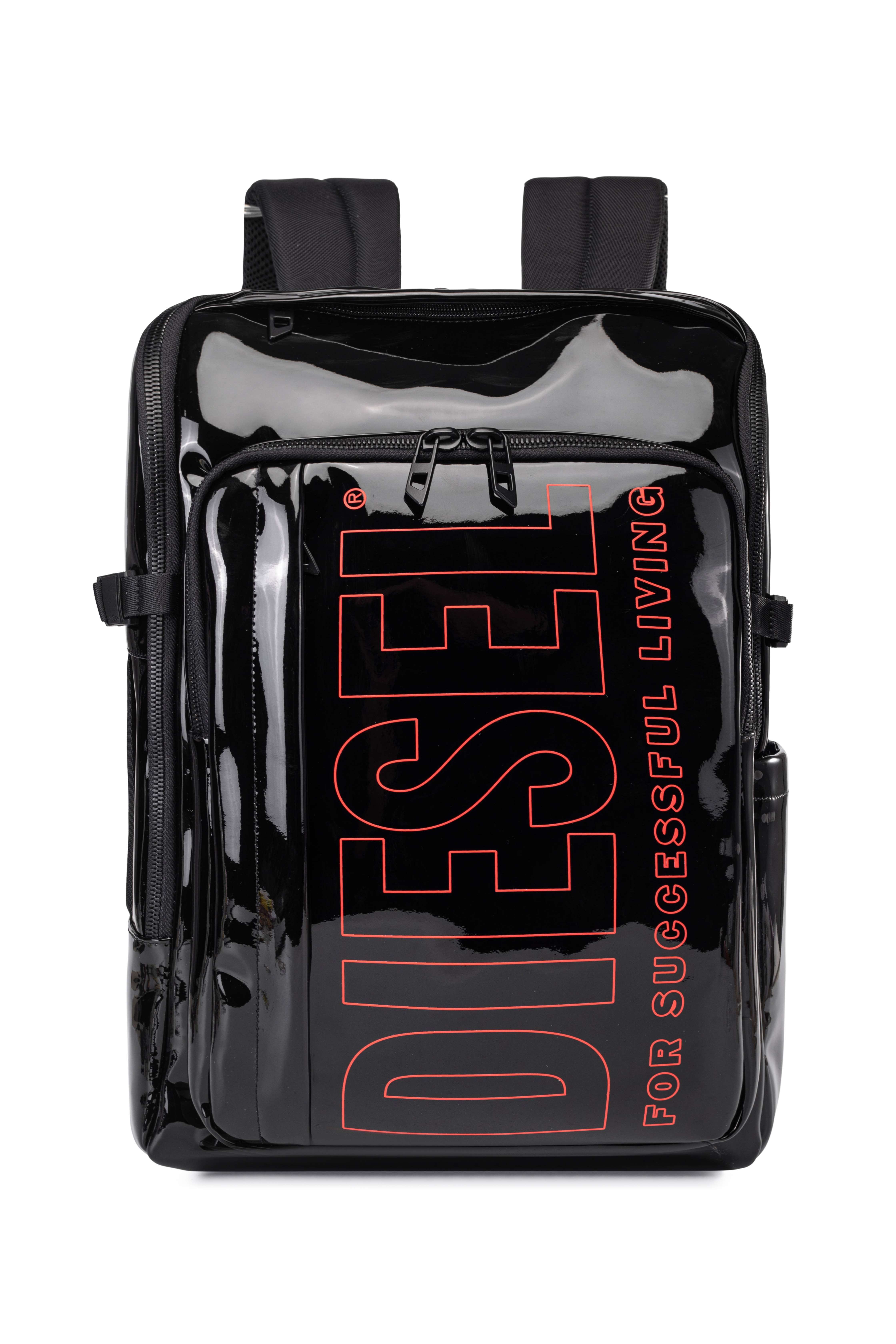 Black Metallic Pu Backpack