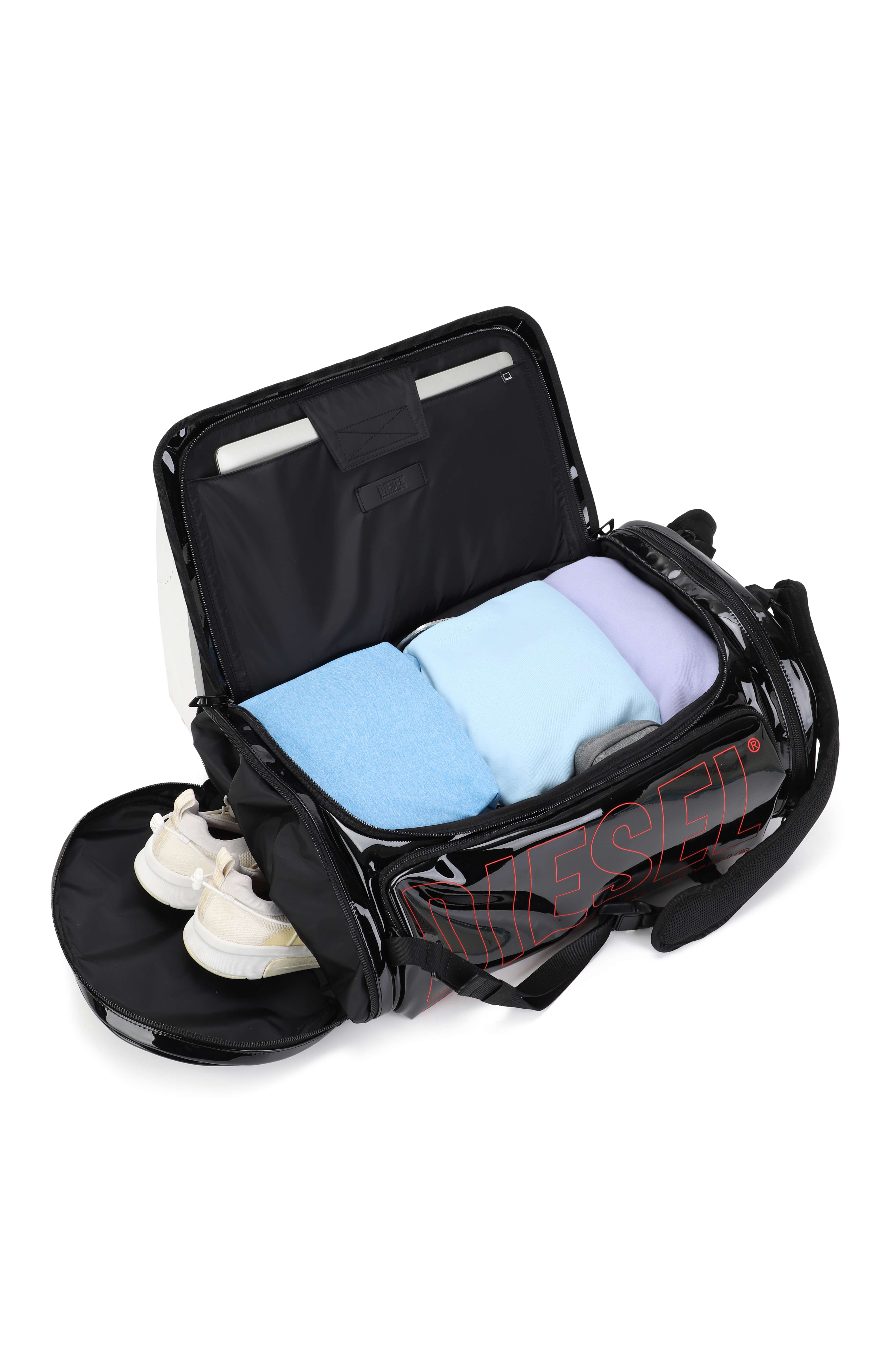 Black Metallic Pu 3-Way Backpack