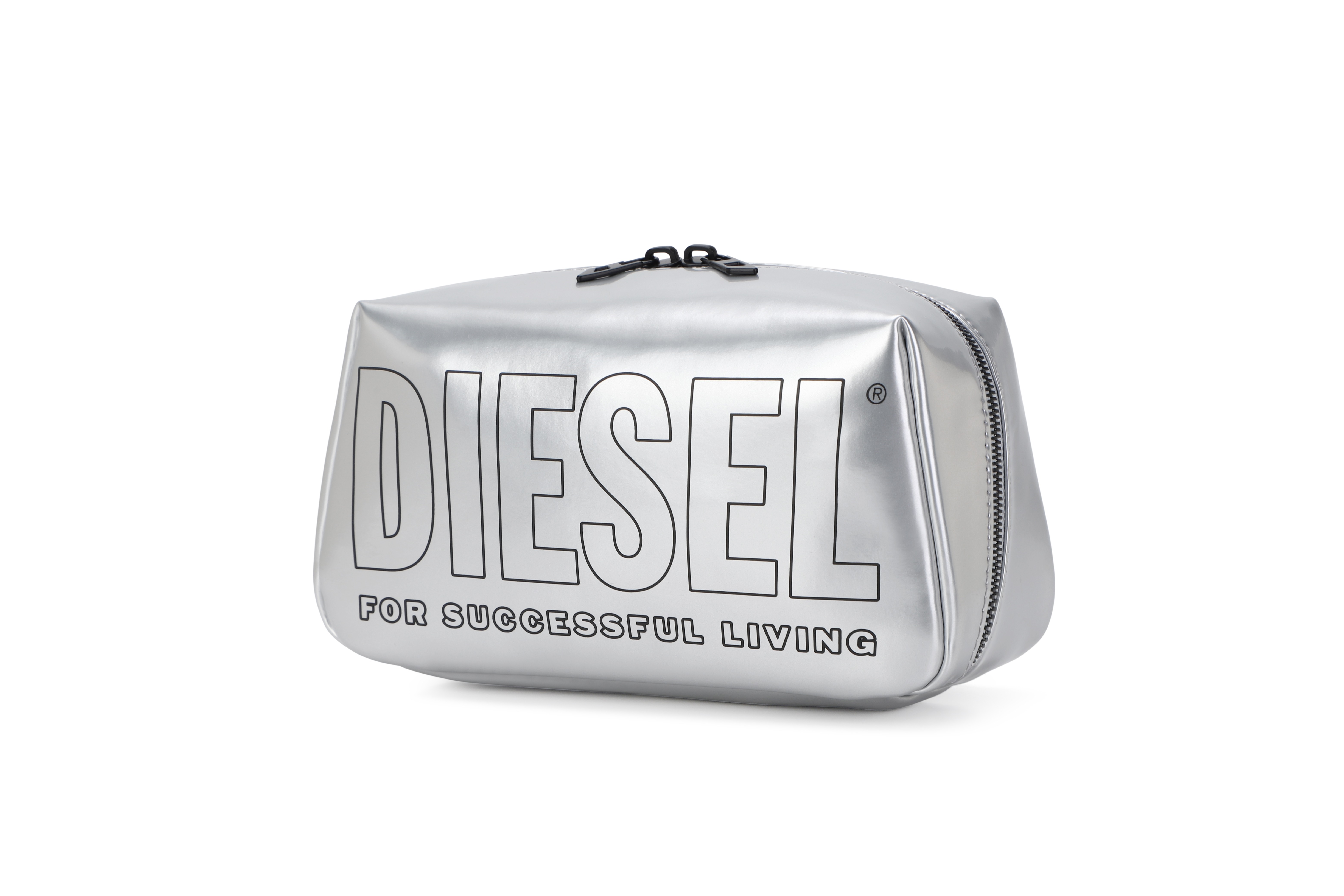 Silver Metallic Pu Beauty Case