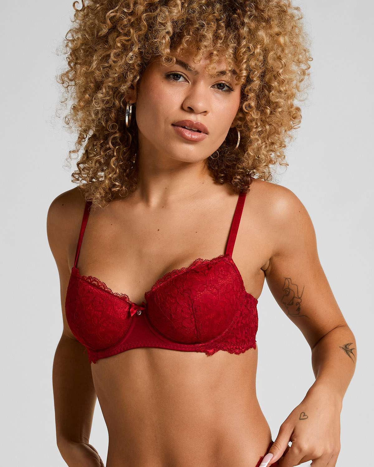 Red Marine Padded Underwired Bra