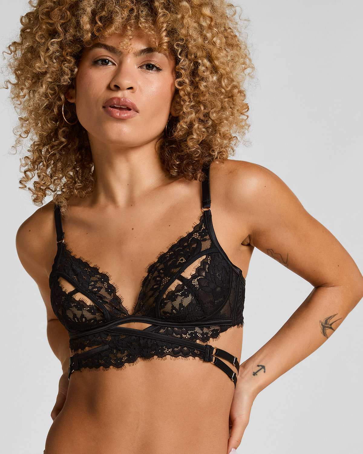 Black Anna Open Bralette