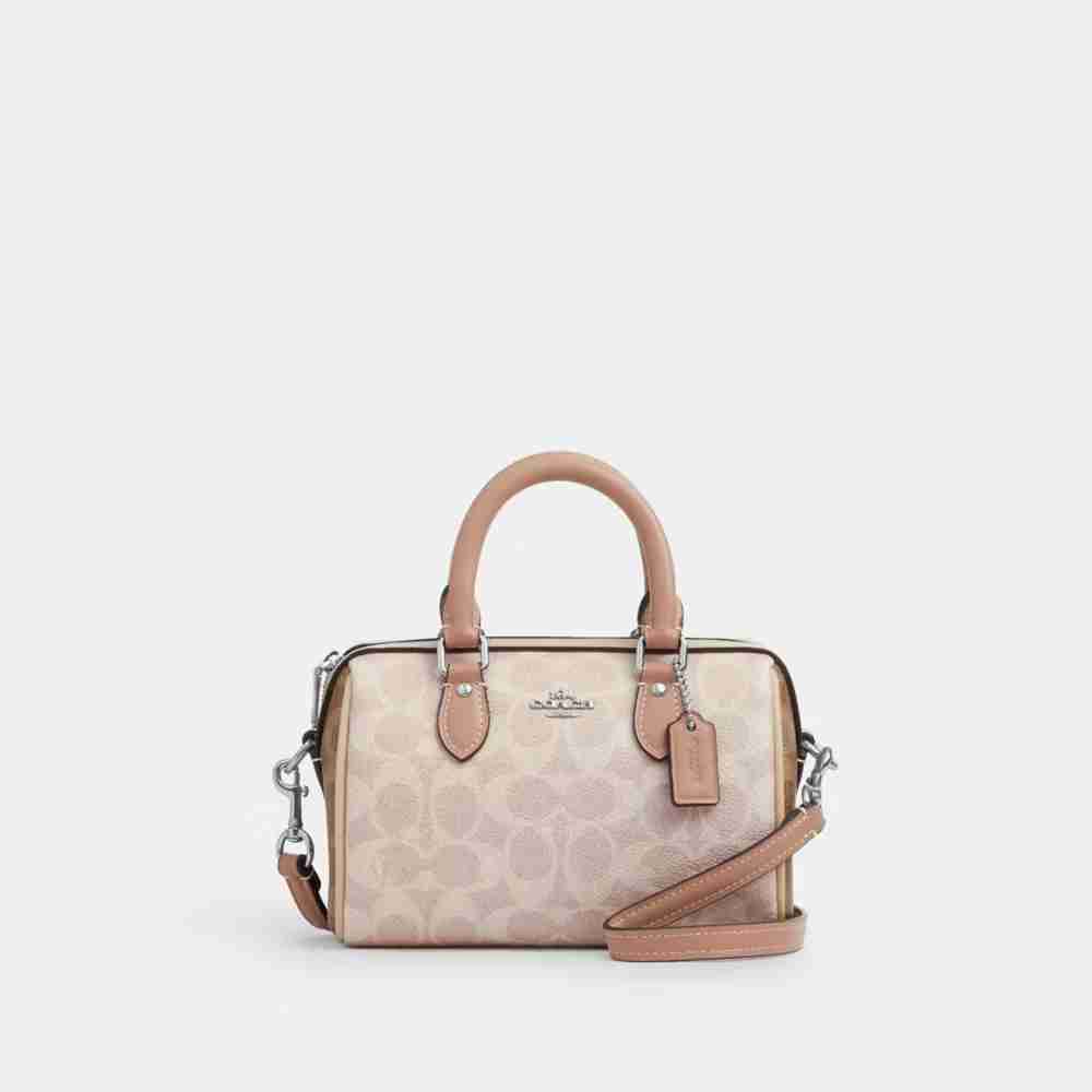Mini Rowan Crossbody Bag In Blocked Signature Canvas