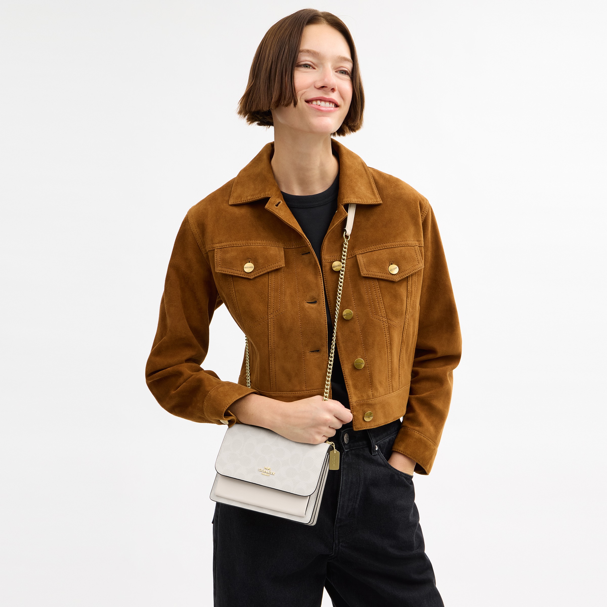Mini Klare Crossbody Bag In Signature Canvas