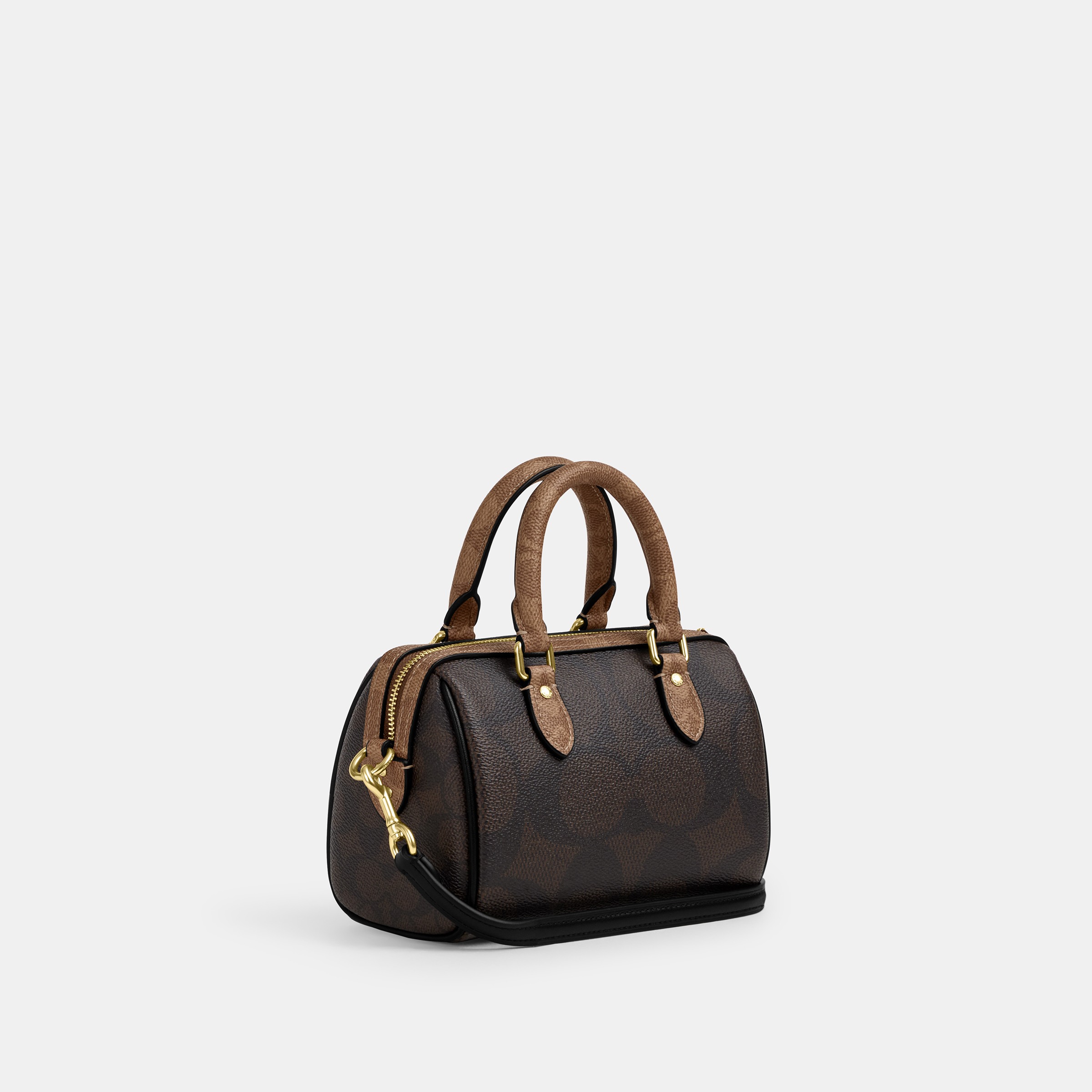 Mini Rowan Crossbody Bag In Blocked Signature Canvas