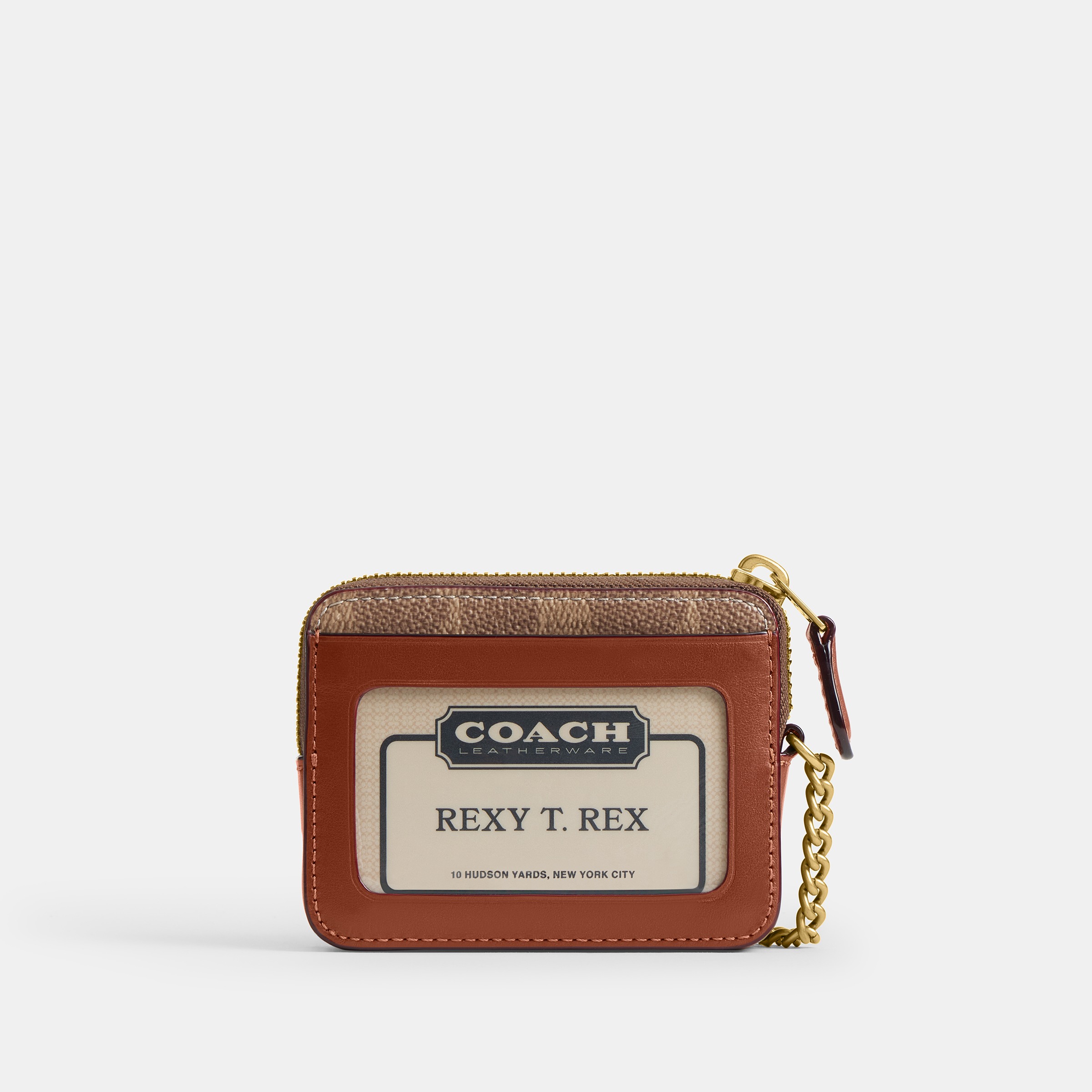 Essential Chain Card Case In Signature Canvas