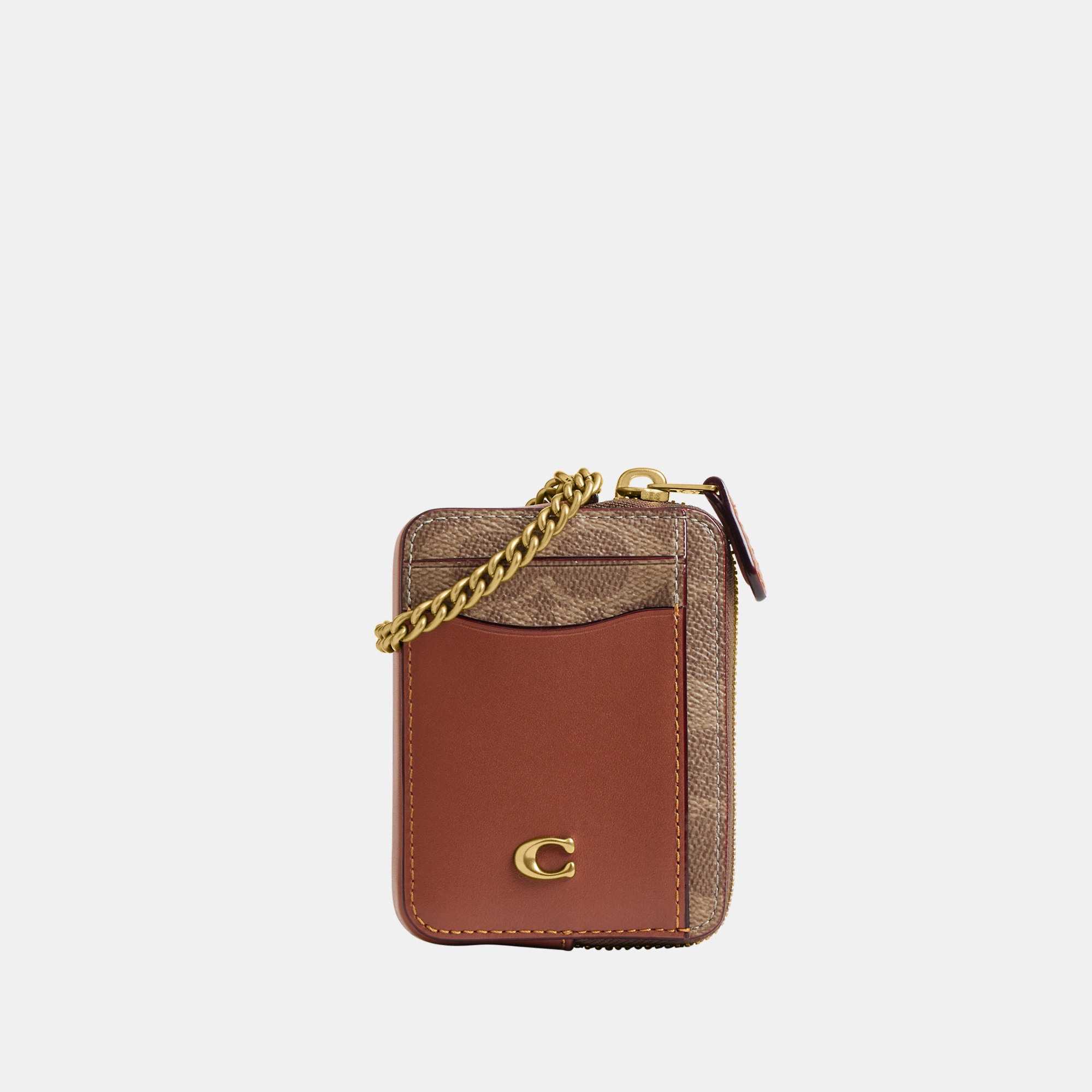 Essential Chain Card Case In Signature Canvas