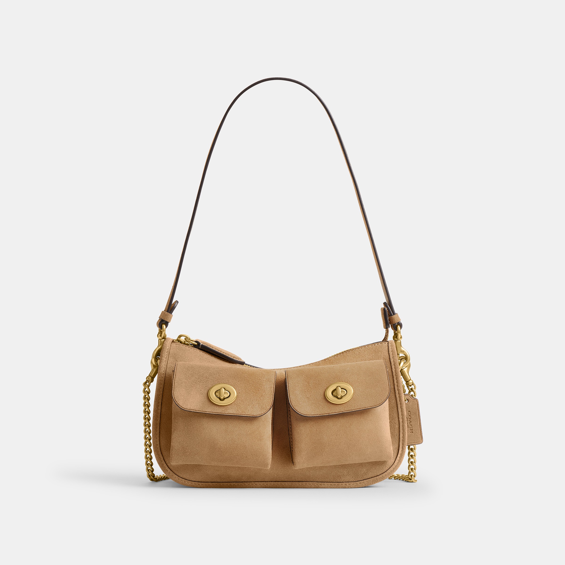 The Coach Originals Suede Twin Turnlock Waverly Bag