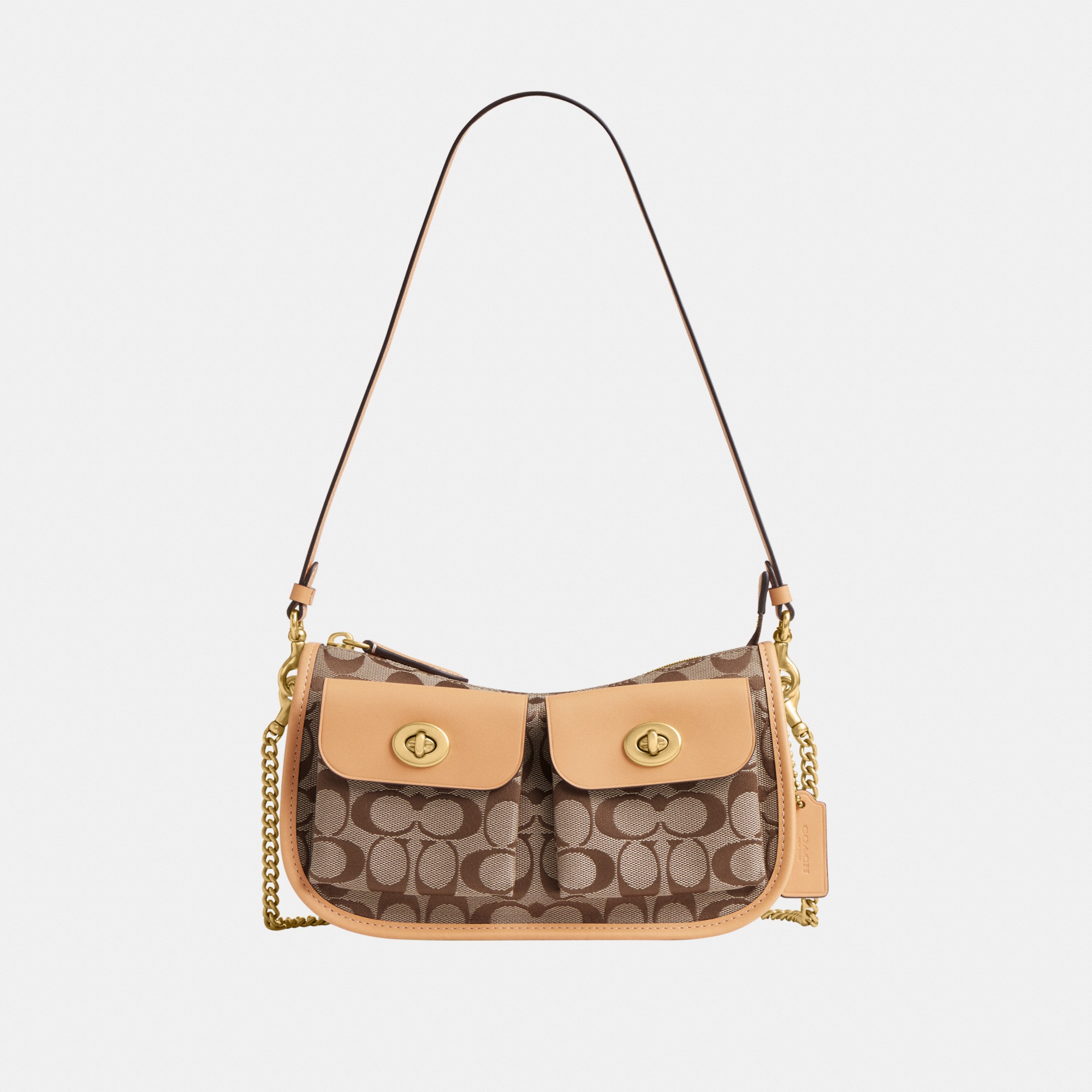 Twin Turnlock Waverly Bag In Signature Jacquard