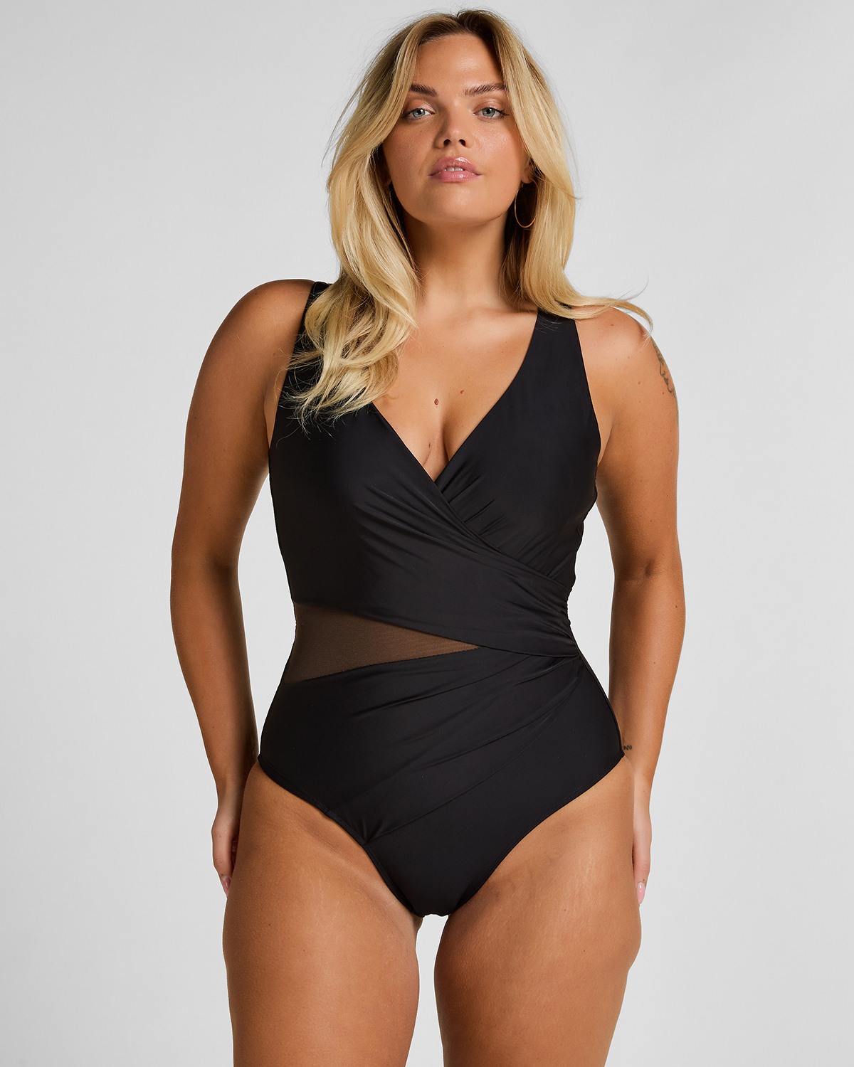Shaping Shell Mesh Swimsuit
