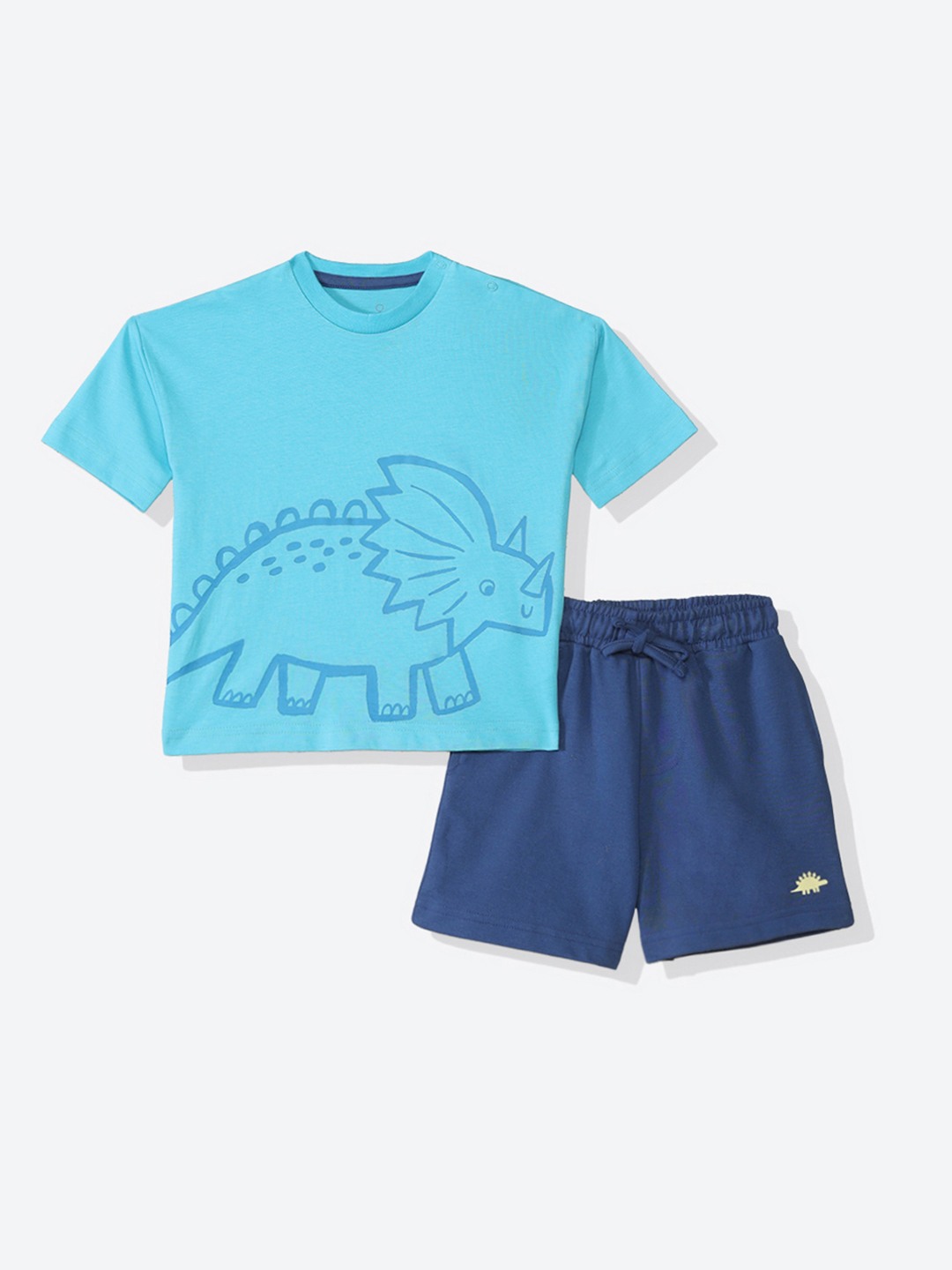 Mothercare Boys Printed 2-Piece Top And Shorts Set - Multicolour