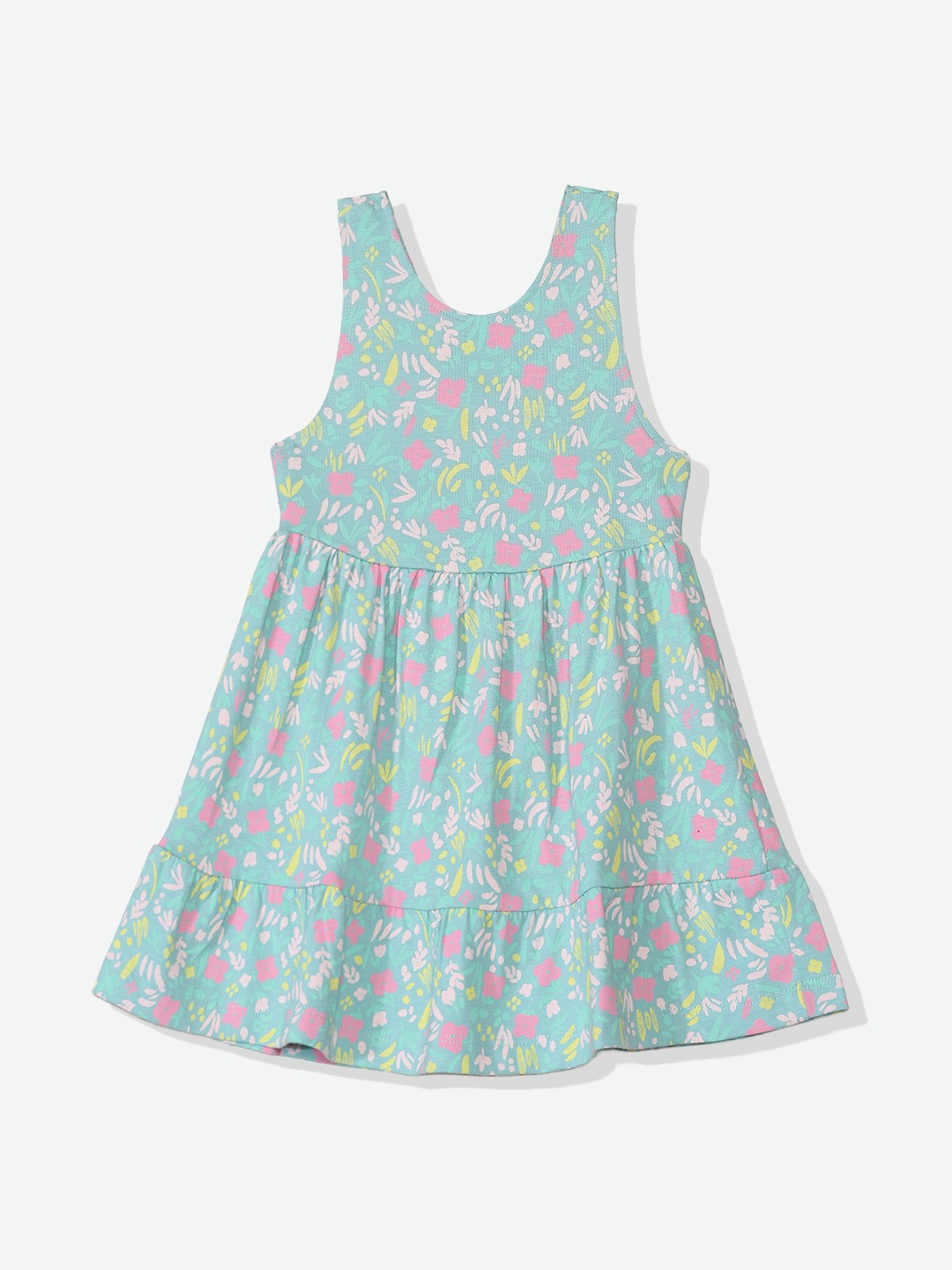 Mothercare Girls Tropic Wonders Printed Sleeveless Dress - Green