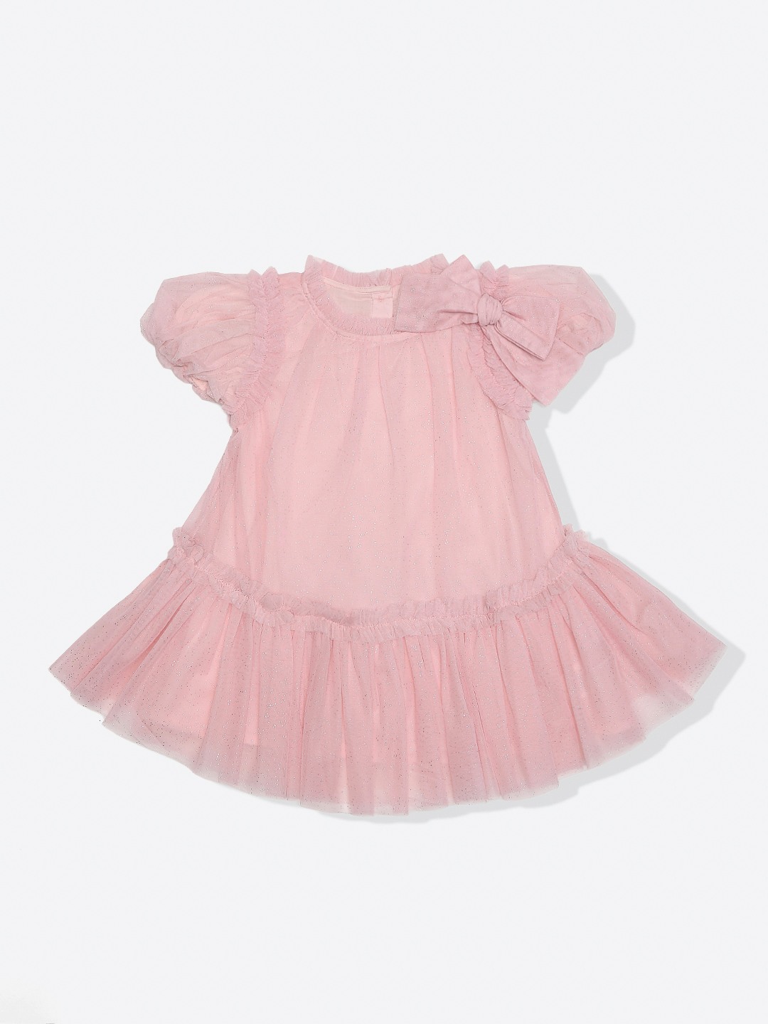 Mothercare Girls Solid Dress - Peach