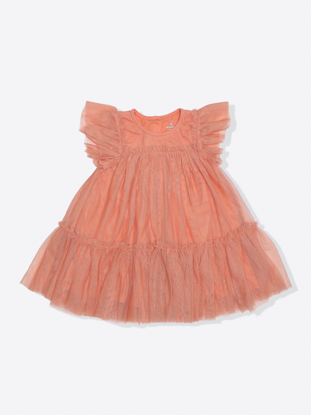 Mothercare Girls Solid Dress - Orange