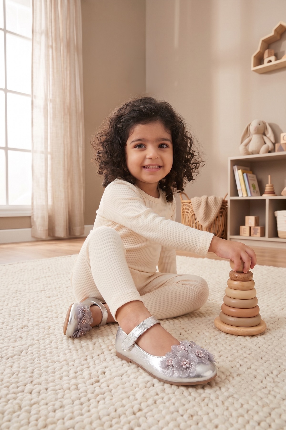 Mothercare Girls Party Wear Ballerinas - Silver