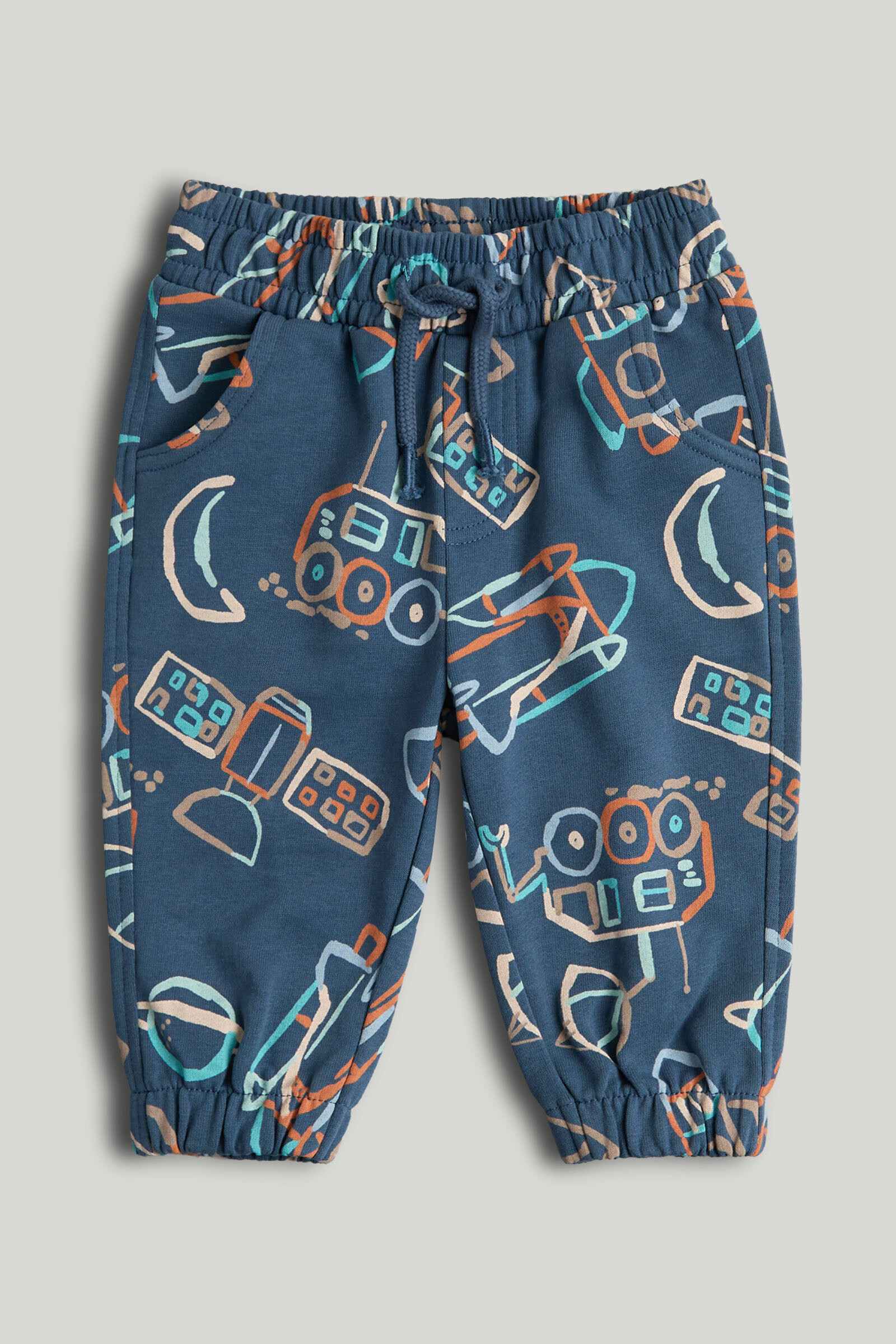 Mothercare Mini Boys Fashion Printed Jogger - Dark Blue