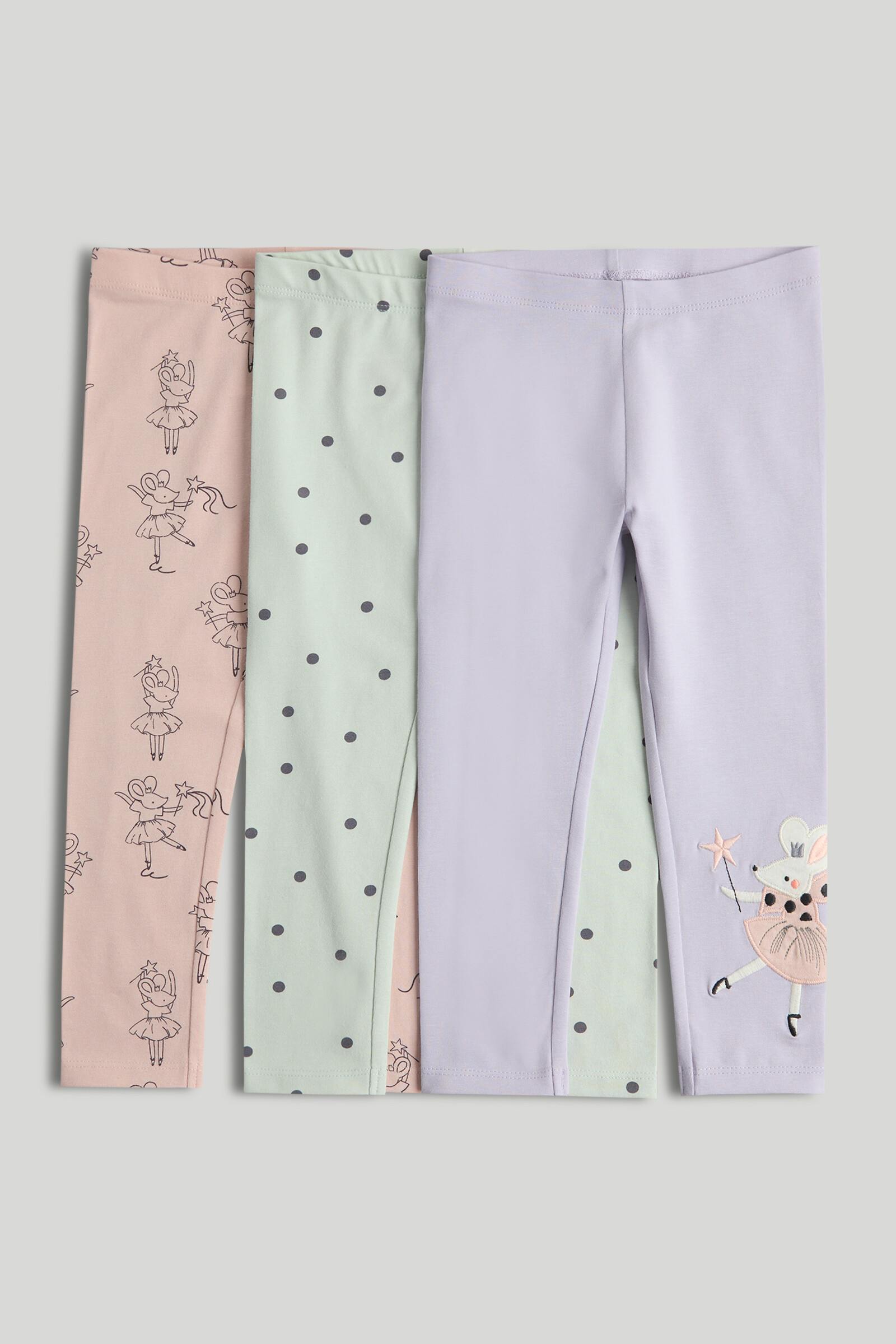 Mothercare Mini Girls Ballet Core Leggings - Pack of 3 - Multi