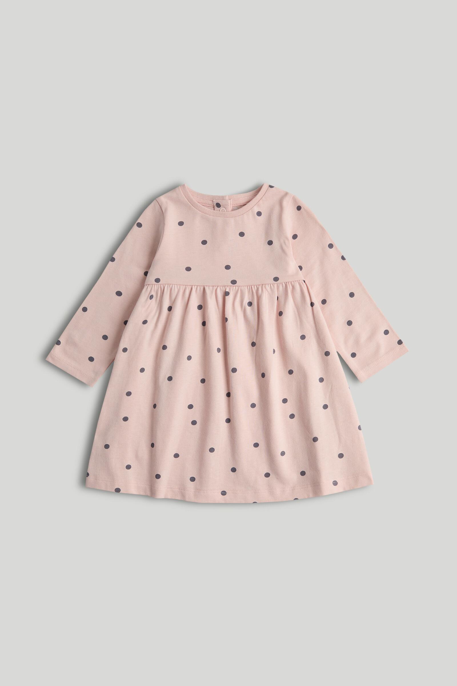 Mothercare Mini Girls Ballet Core Full Sleeves Dress - Pink