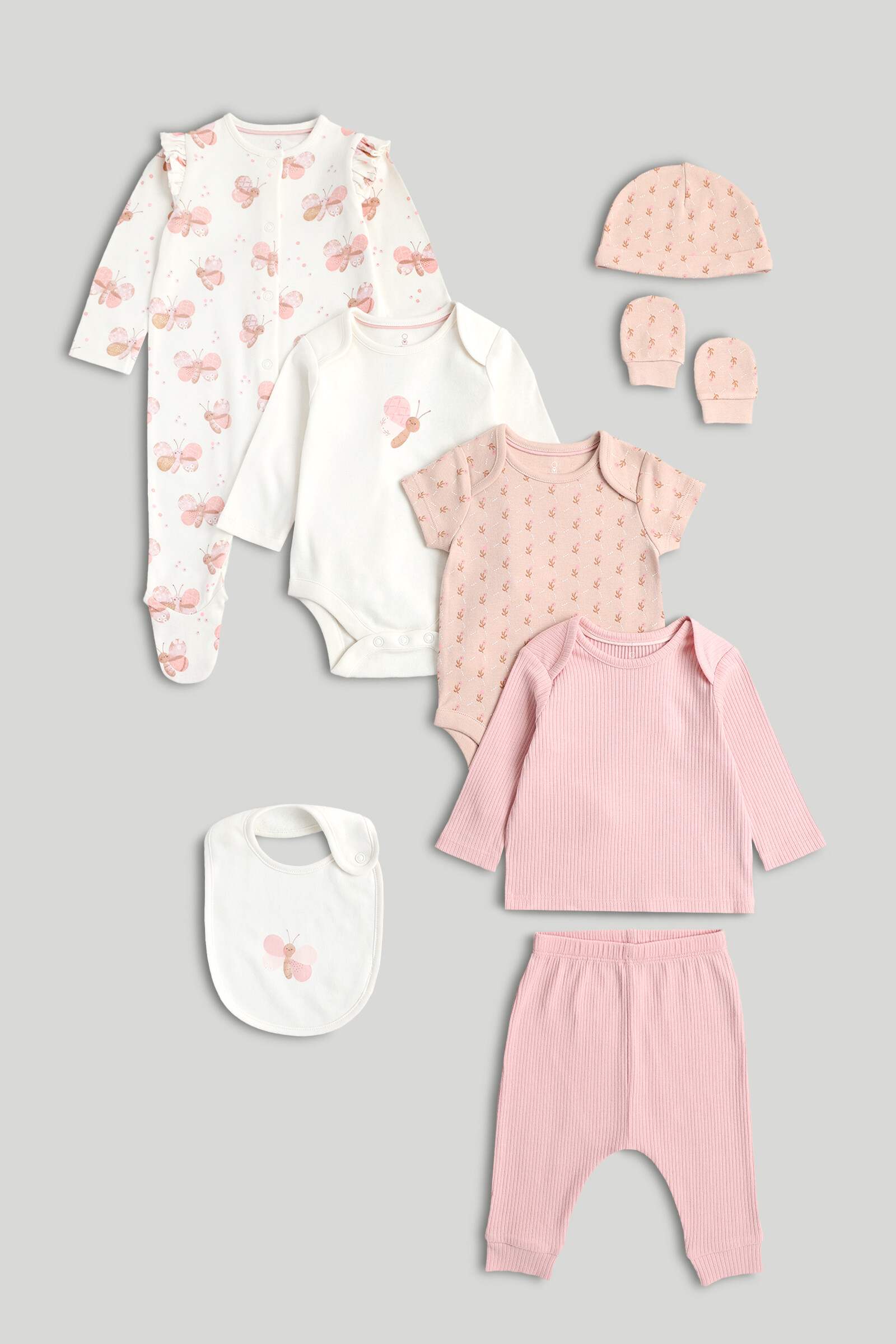 Mothercare My First Girls Full Sleeves 8-Piece Gift Set - Multi