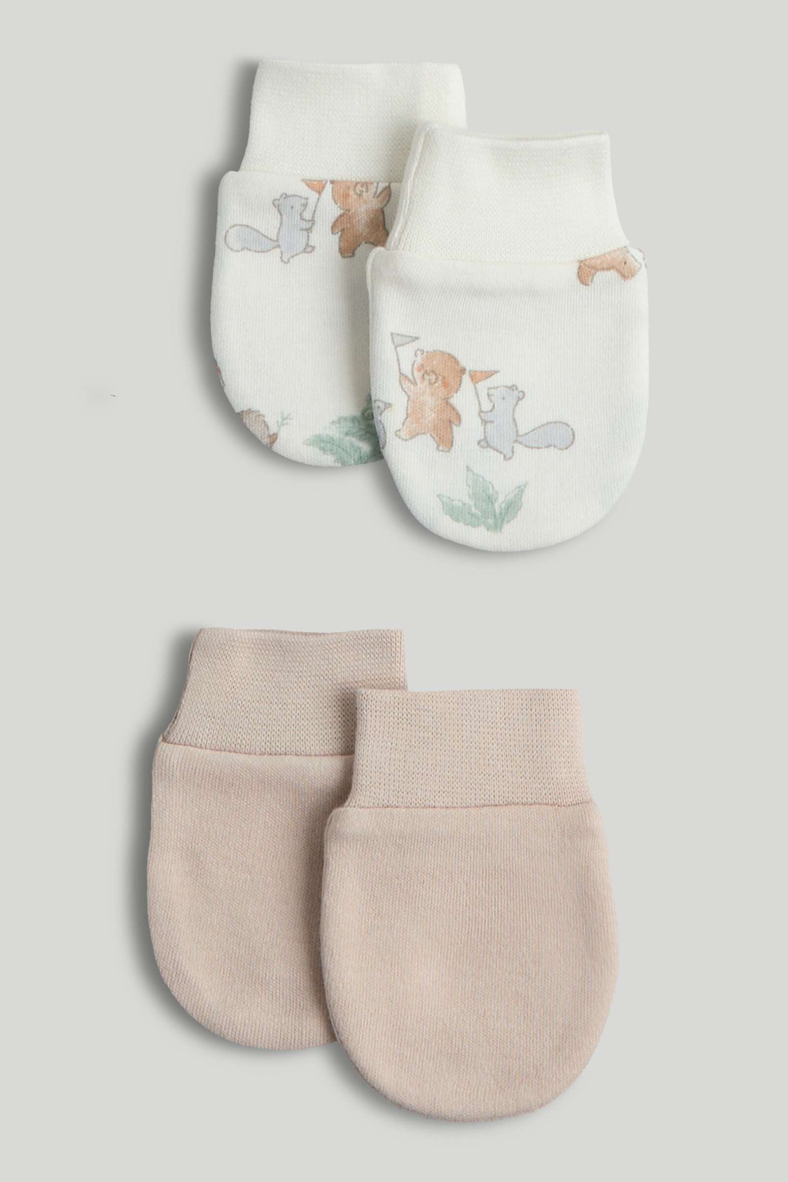 Mothercare My First Unisex Classic Mittens - Pack of 2 - Multi