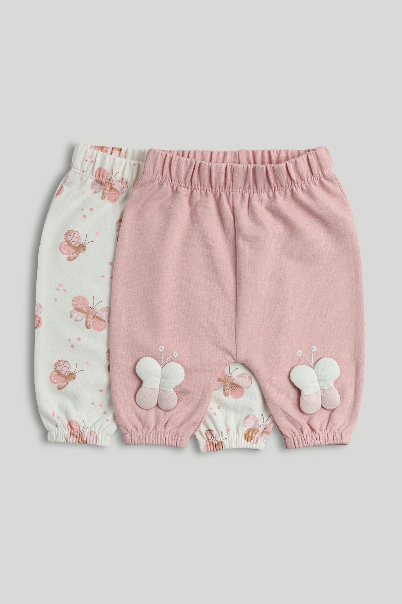 Mothercare Girls Printed Joggers Pack of 2 Multicolor
