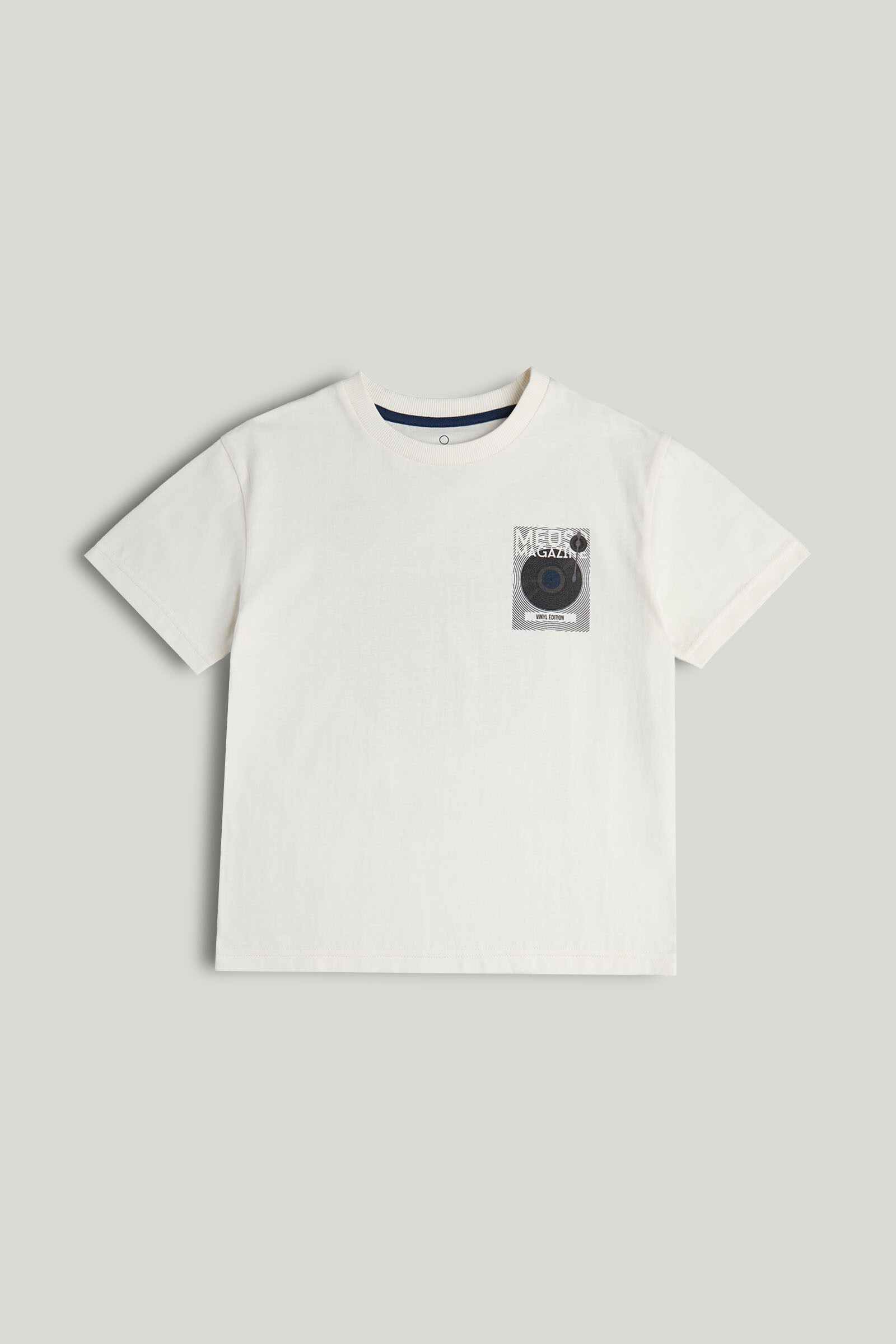 Mothercare Junior Boys Britpop Revival Short Sleeves T-Shirt - Cream