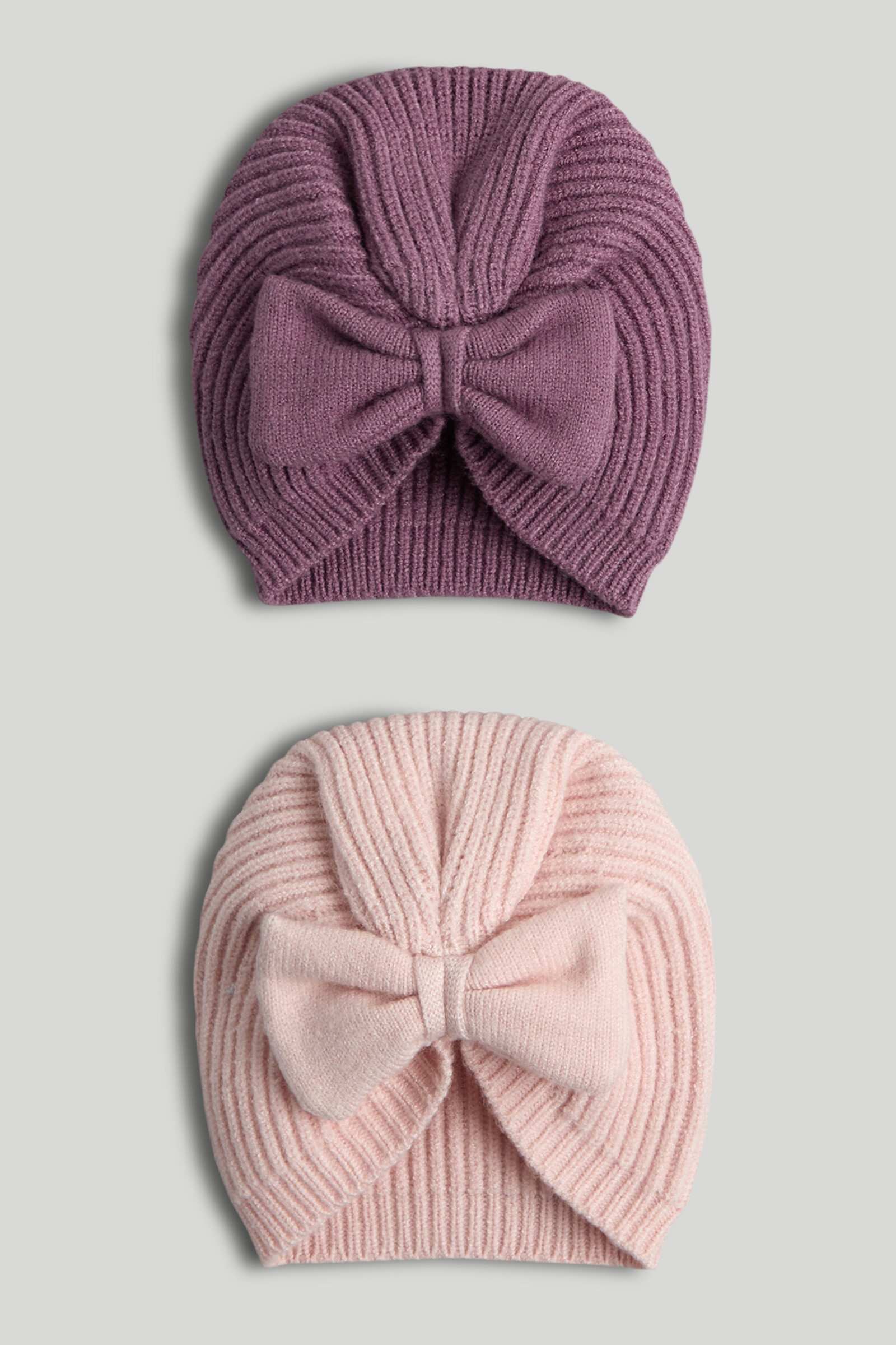 Mothercare Baby Girls Hat - Pack of 2 - Light Pink