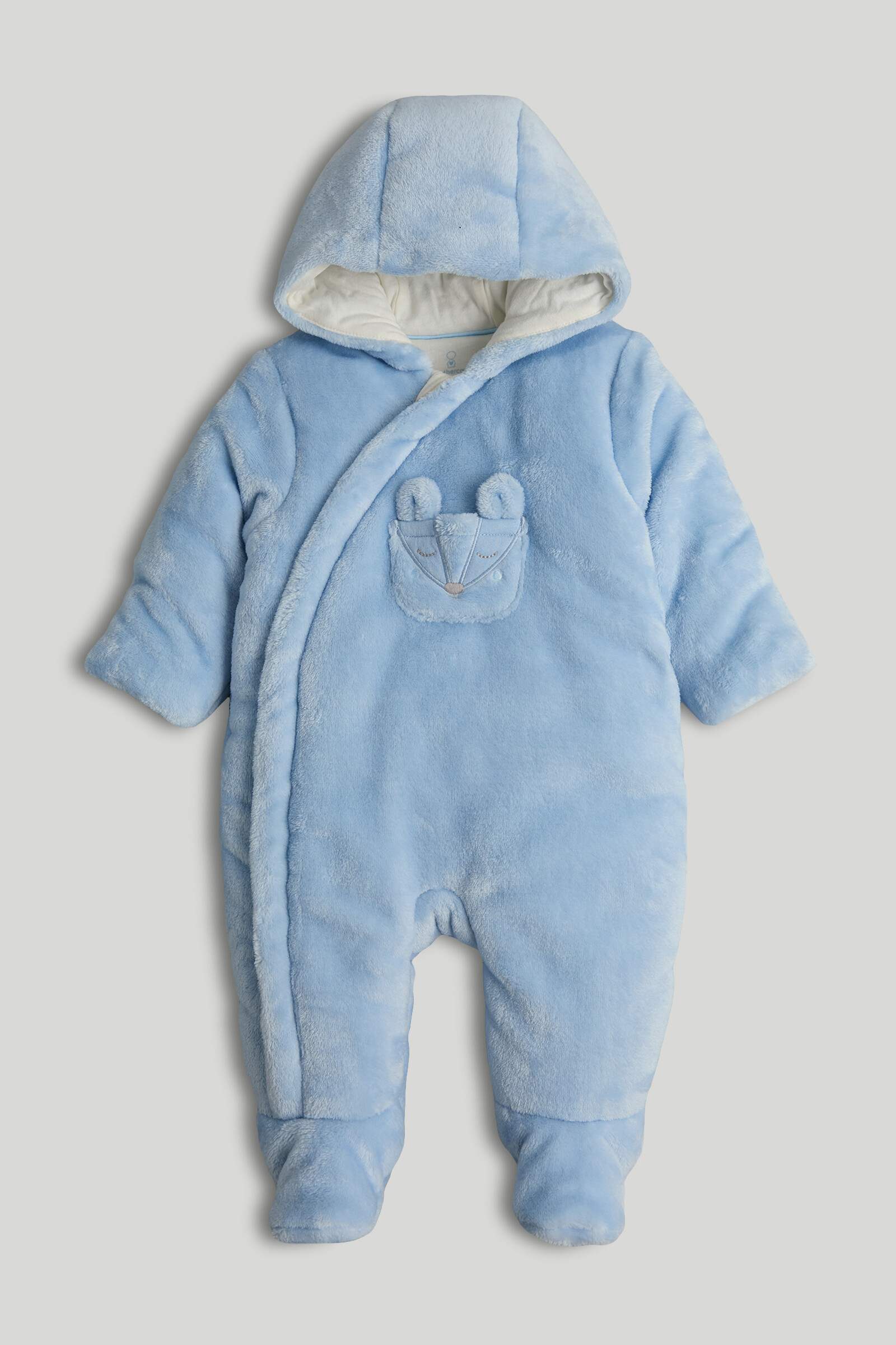 Mothercare My First Boy Classic Full Sleeves Pramsuit - Blue