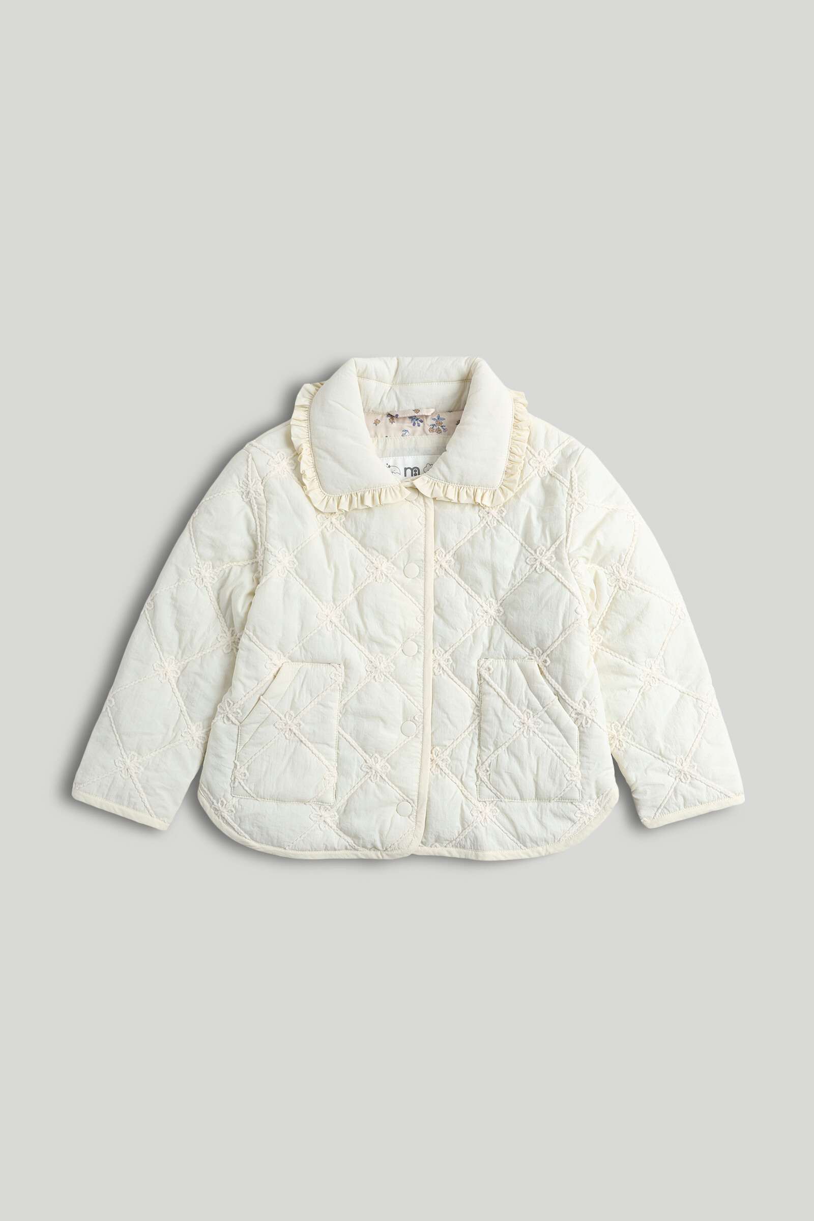 Mothercare Mini Girls Outerwear Full Sleeves Jacket - Cream