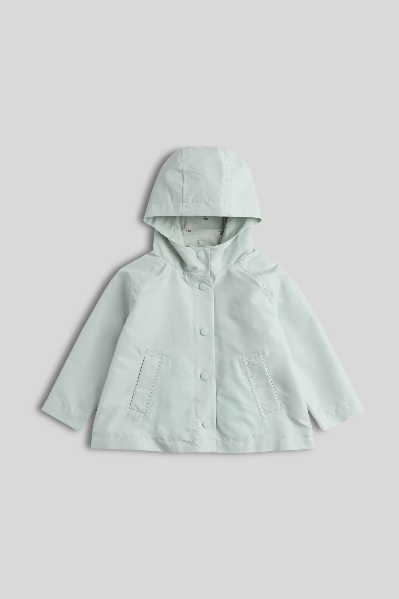 Mothercare Mini Girls Outerwear Full Sleeves Coat - Light Green