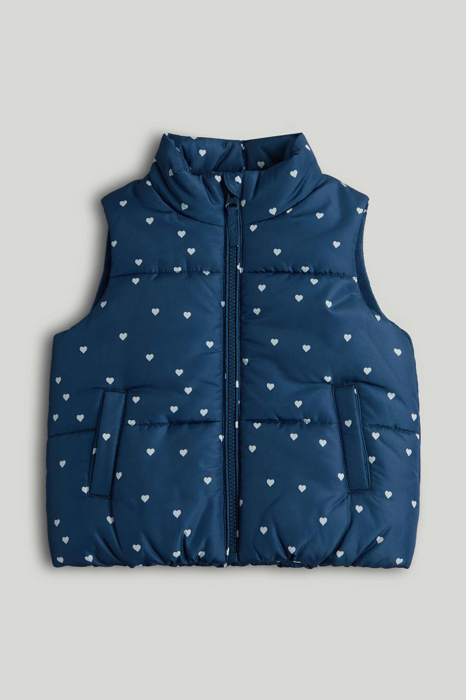 Mothercare Mini Girls Outerwear Printed Sleeveless Gilet - Navy
