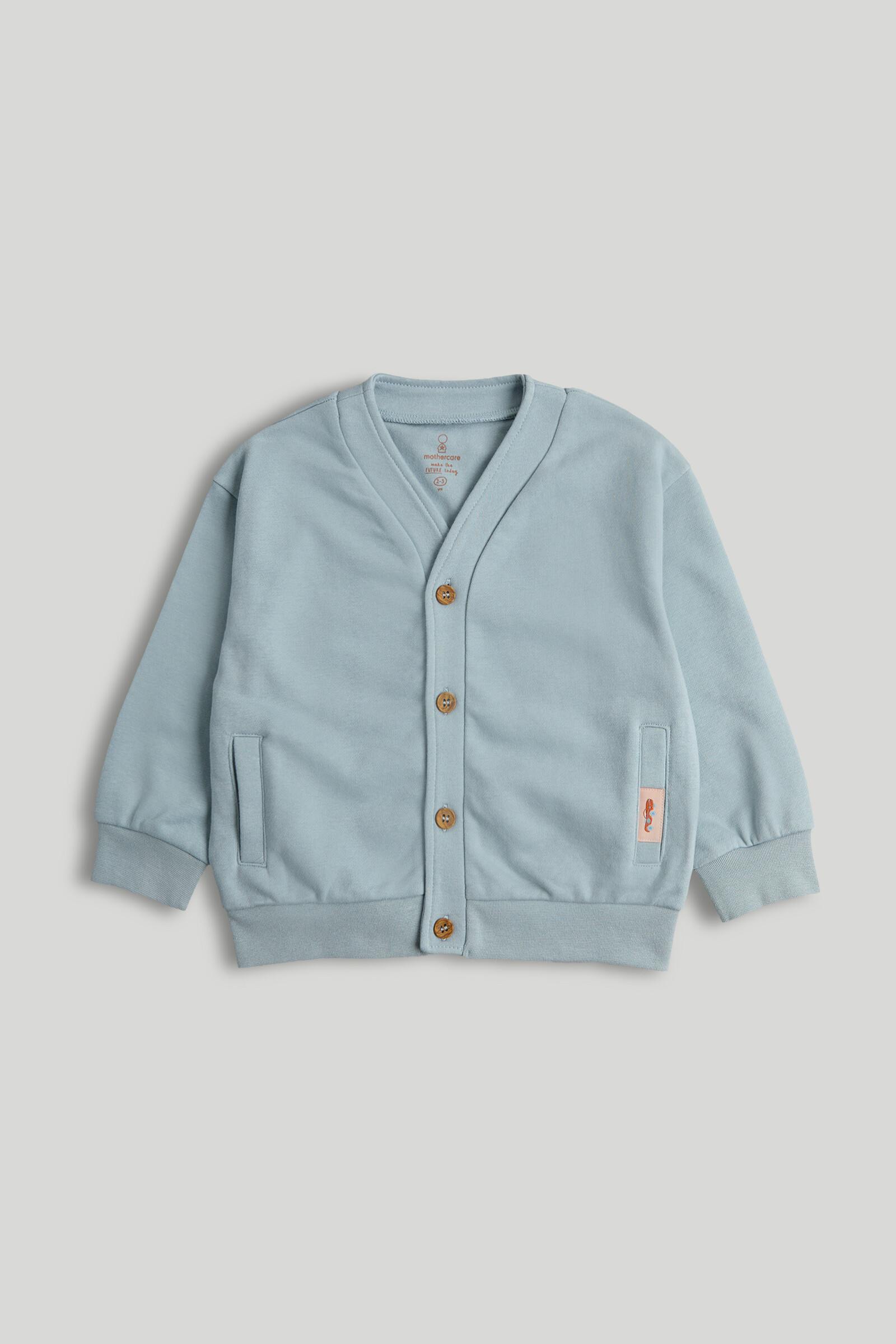 Mothercare Mini Boys Adventure In Time Full Sleeves Cardigan - Blue